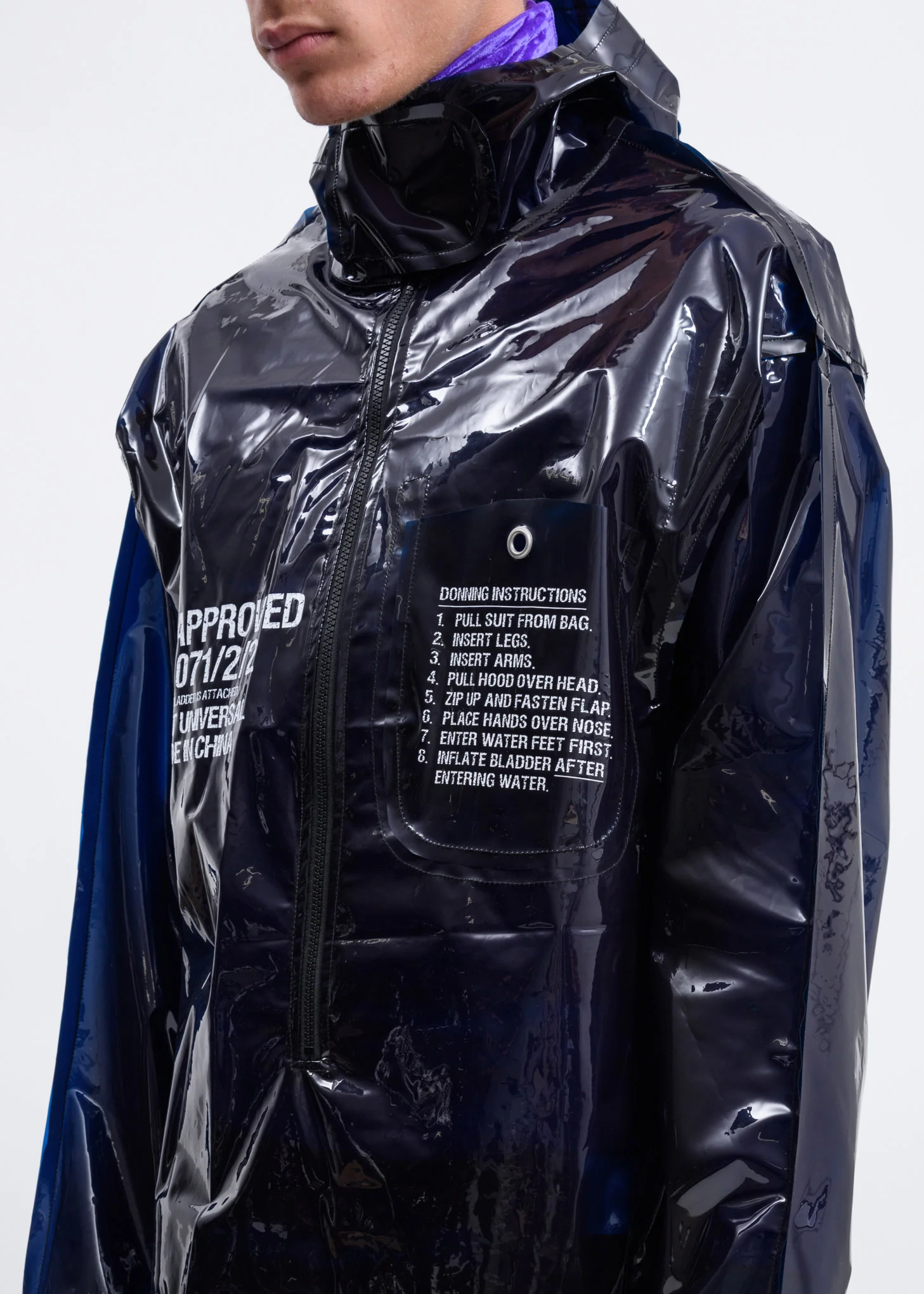 Dark Purple Translucent TPU Jacket - Image 4