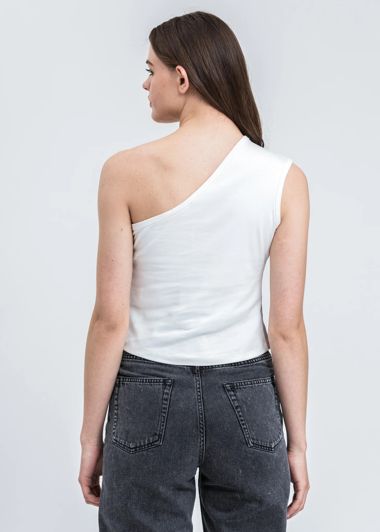 Digital Unicorn Print One Shoulder Tee - Image 4