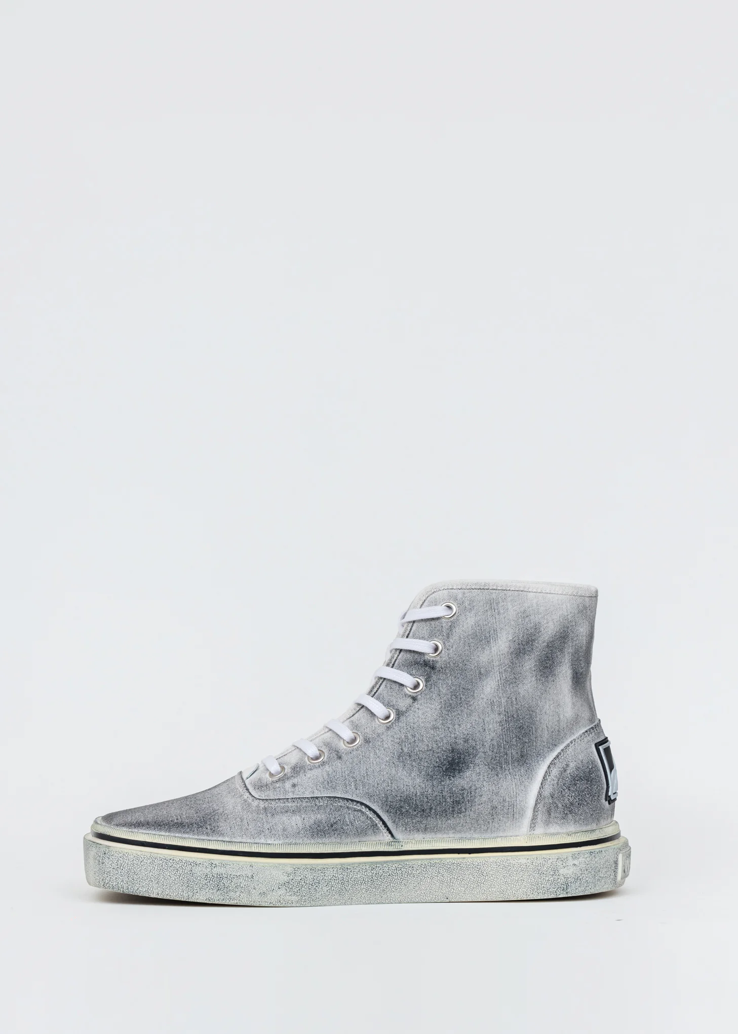 Dirty Black Square Toe High Top Sneakers - Image 4