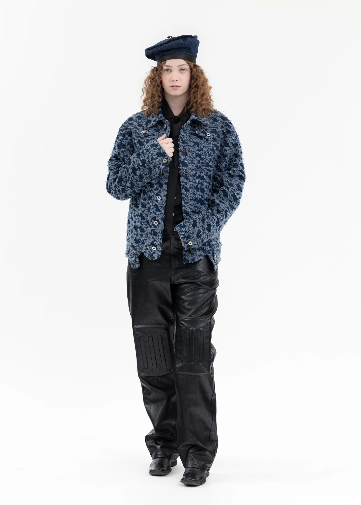 DISTRESSED BLUE CORSET DENIM JACKET - Image 5