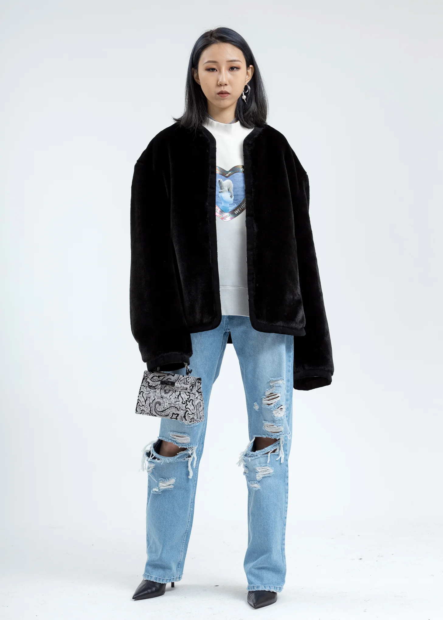 Blue Distressed Denim Jeans - Image 6