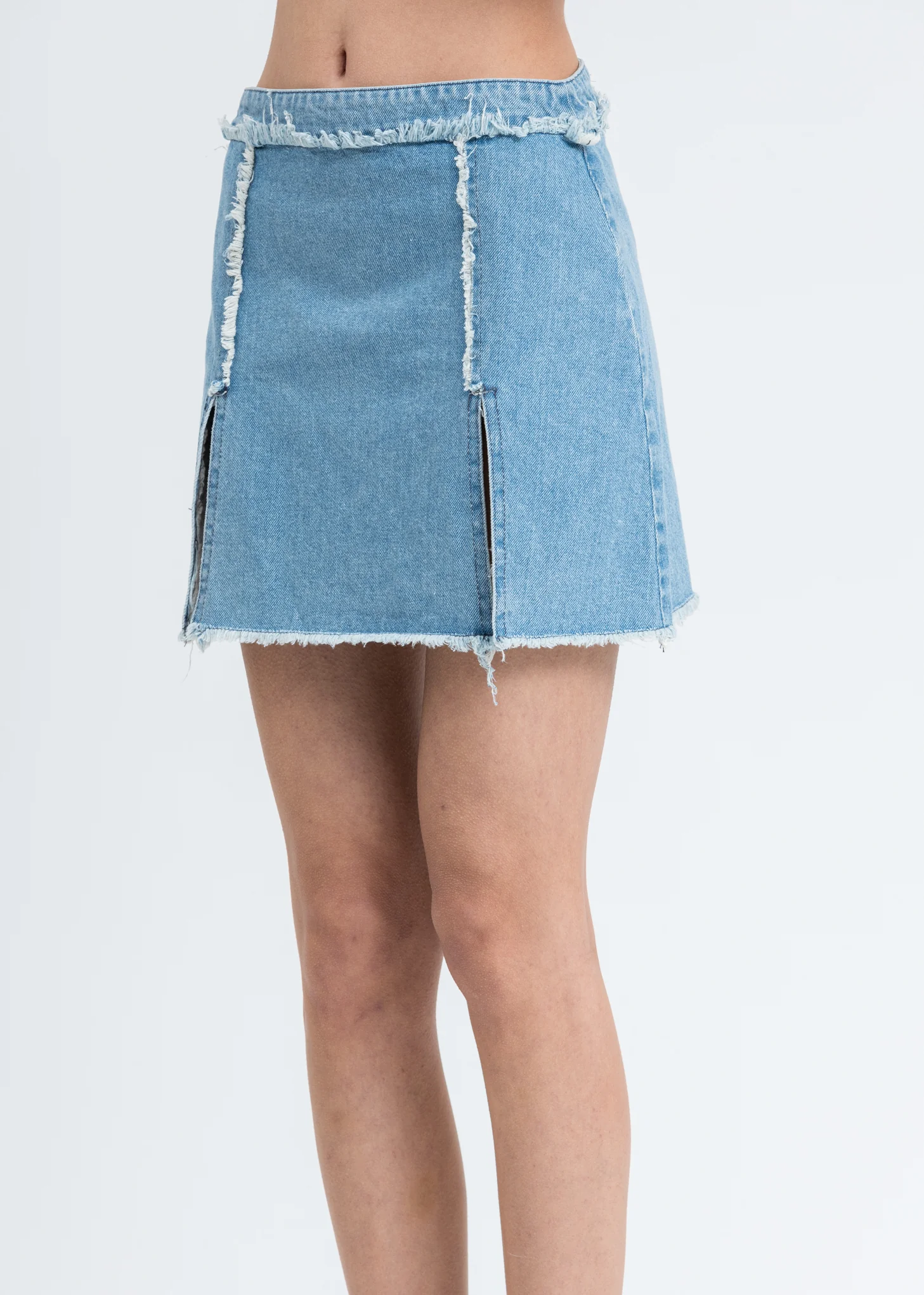 Distressed Denim Skirt - Image 2