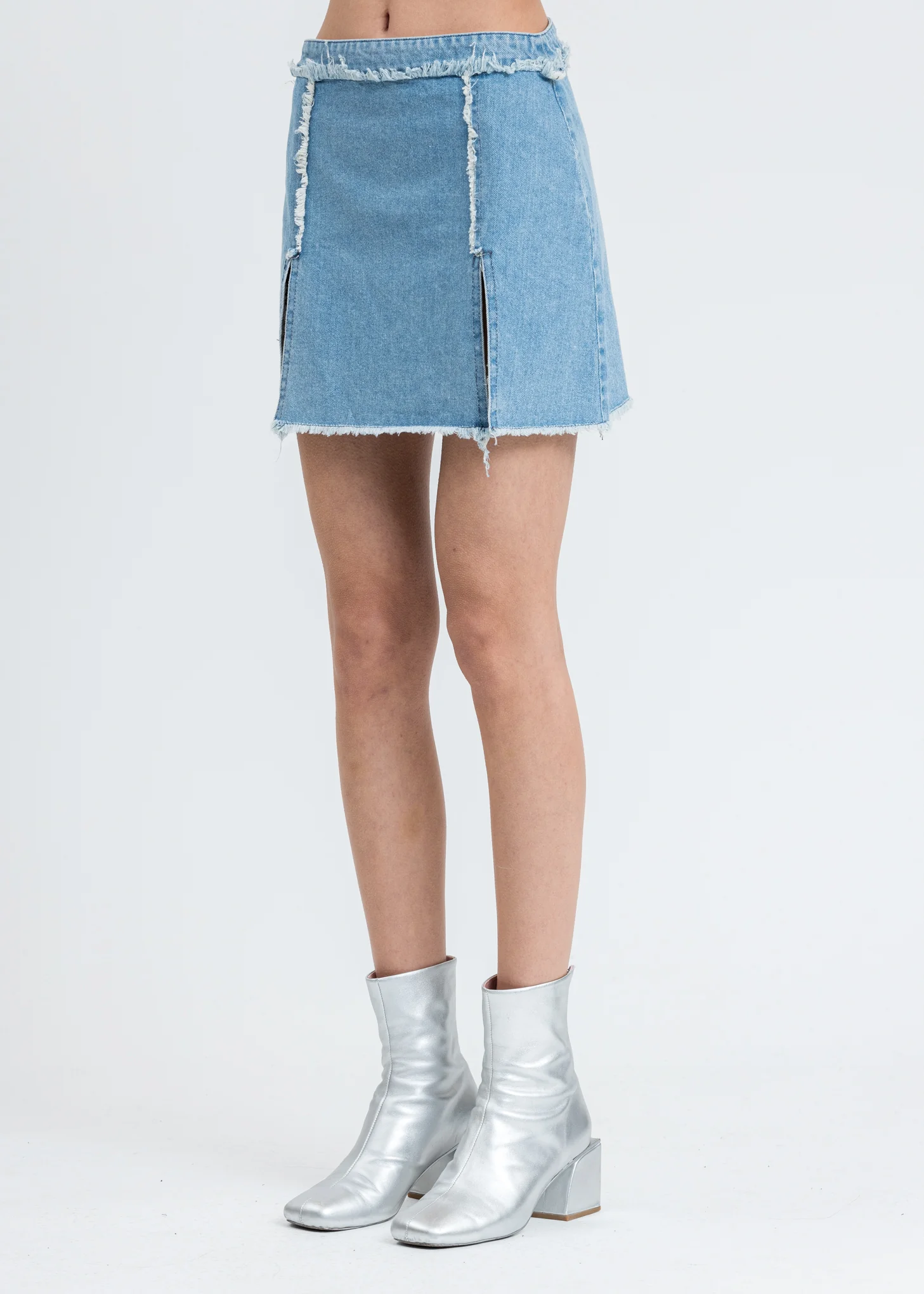 Distressed Denim Skirt - Image 3