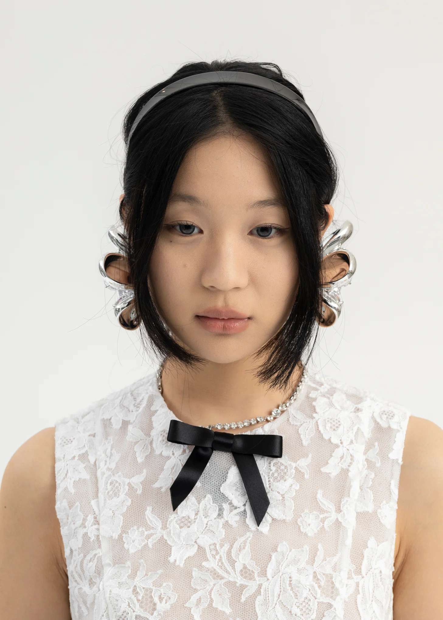 Double Butterfly Flower Acetate Hairband - Image 6