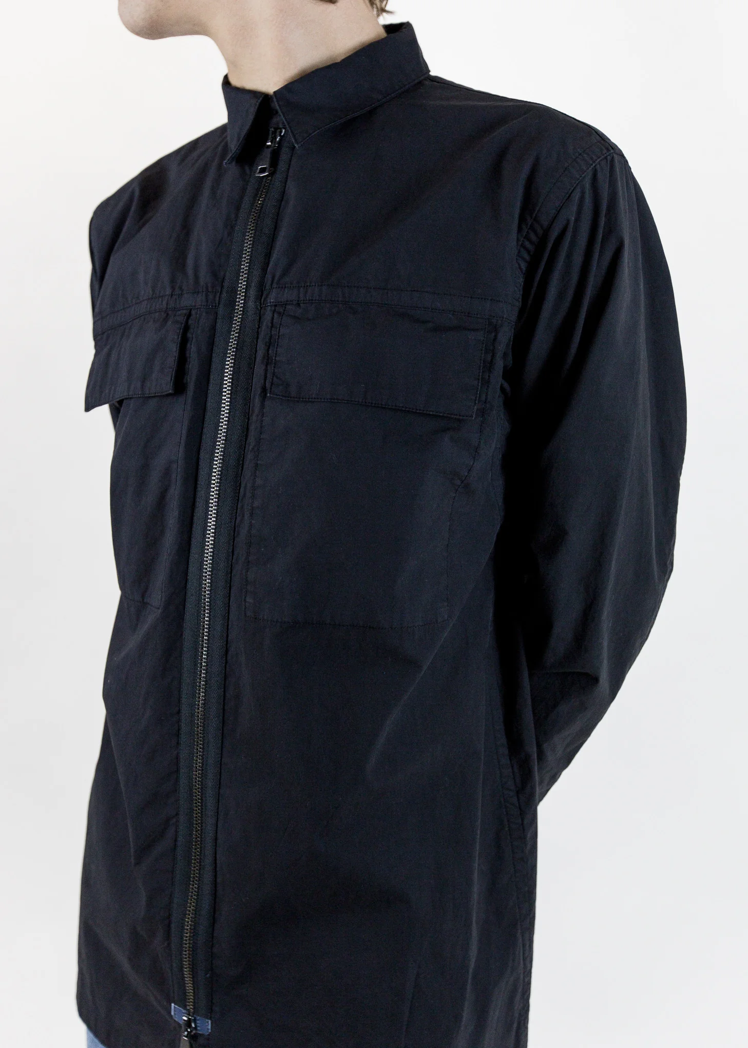 Double Cloth LS Zip Shirt - Image 2