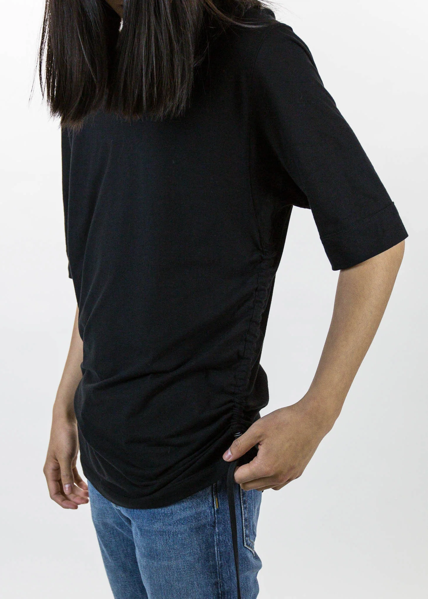 Black Drawcord T-Shirt - Image 2