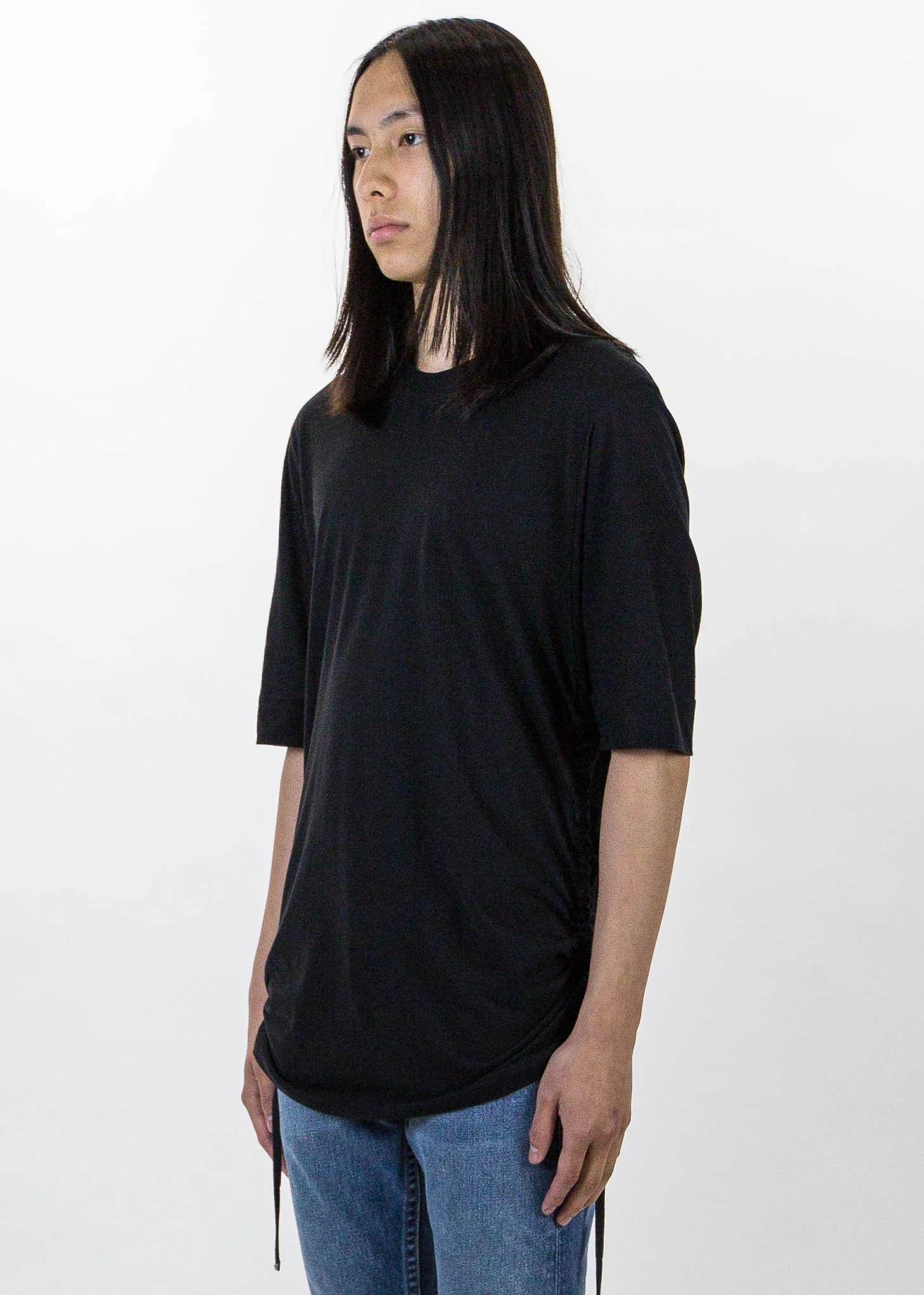 Black Drawcord T-Shirt - Image 3