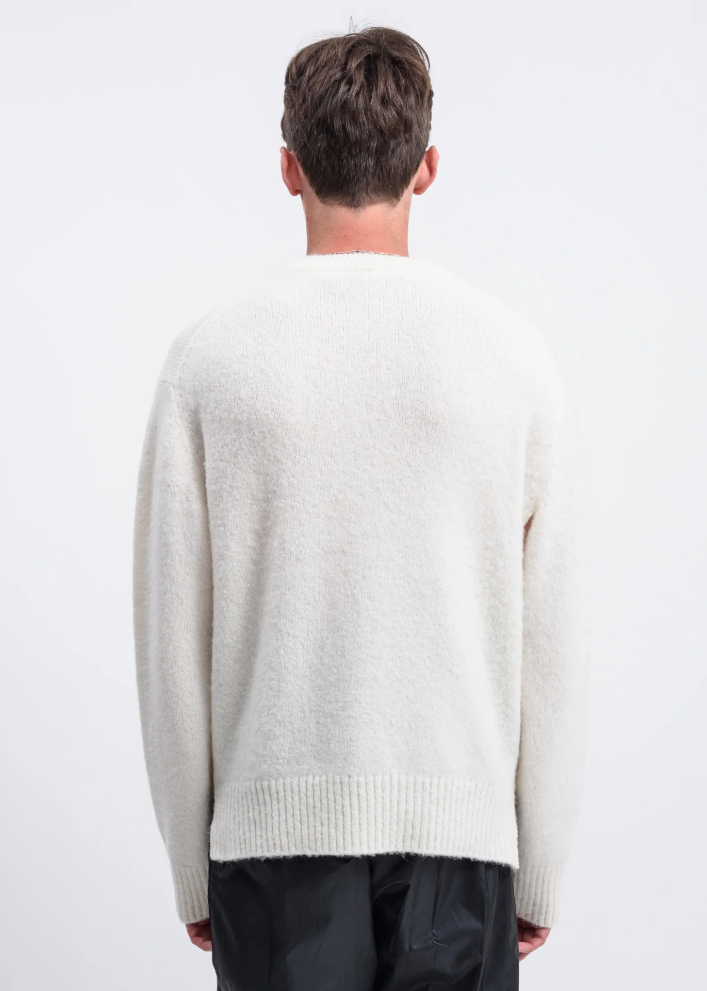 Ecru Brushed Alpaca Open Pull-Over - Image 3