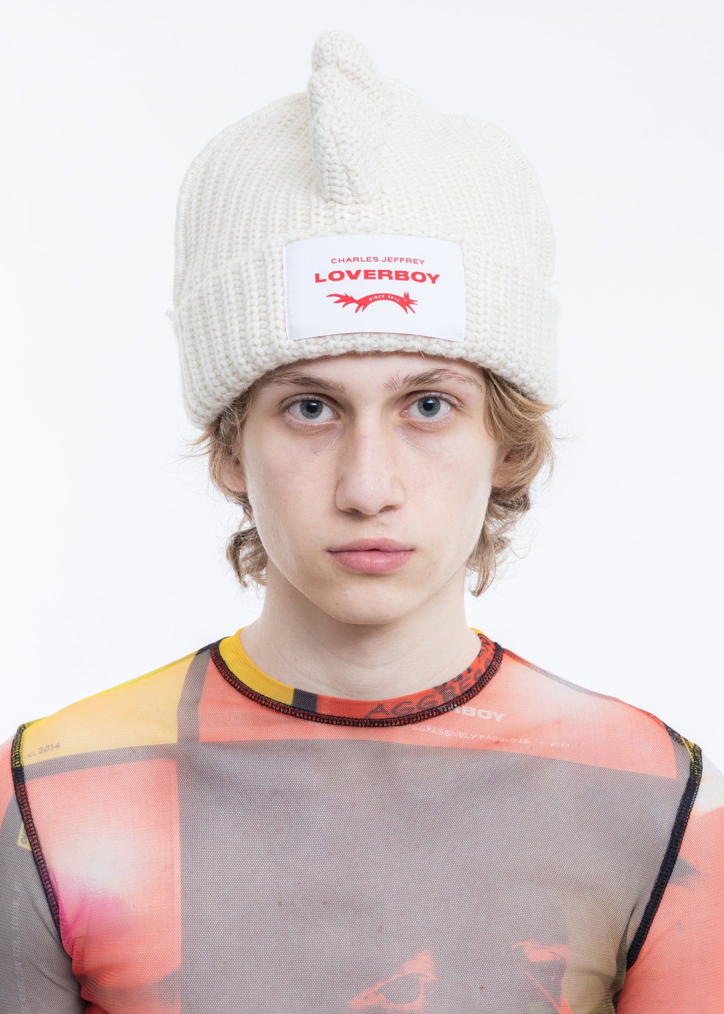 Ecru Chunky Spikes Beanie - Image 4