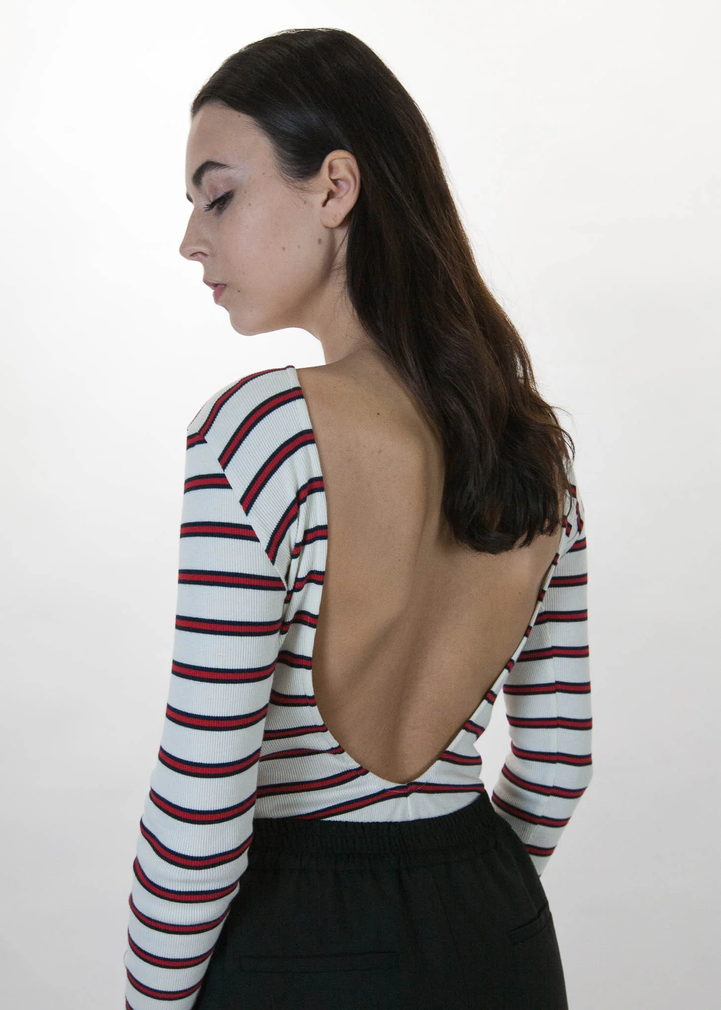 Ecru Striped Tanya Bodysuit - Image 2