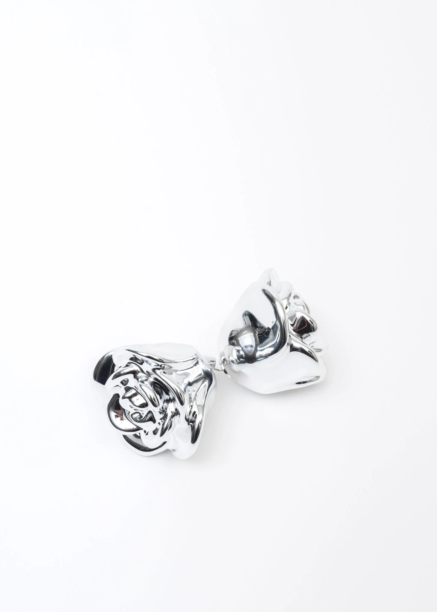 Electroplate Double Rose Earring - (Single) - Image 4