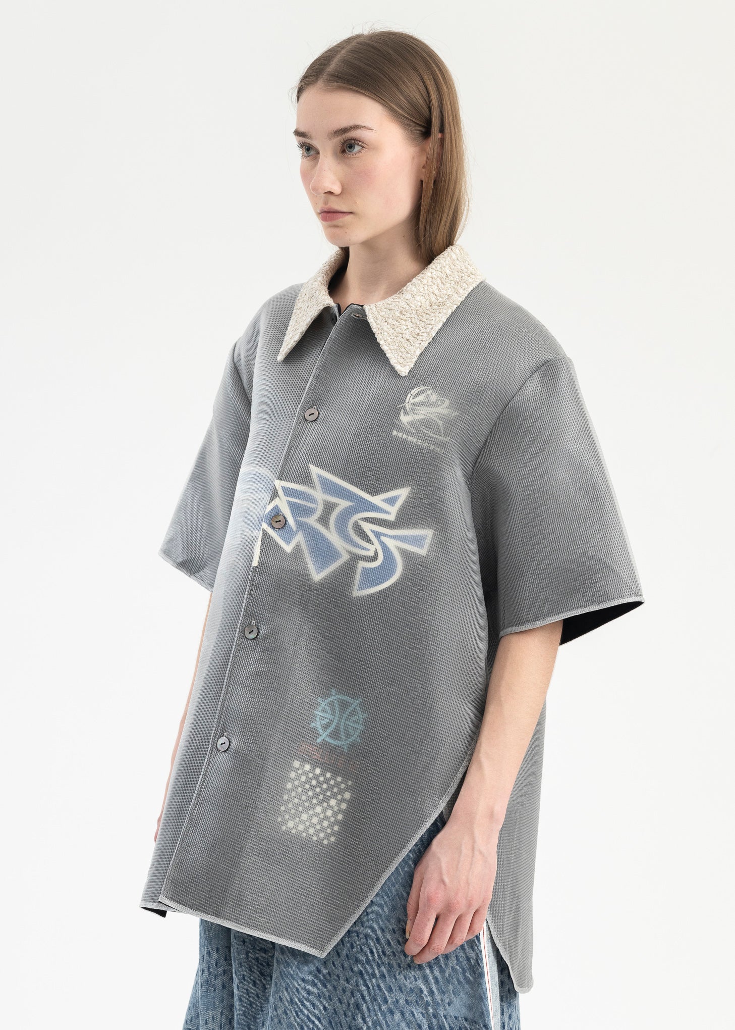 EUPHORIC BLACK BILL WARM UP LAYERED SHIRT - Image 3