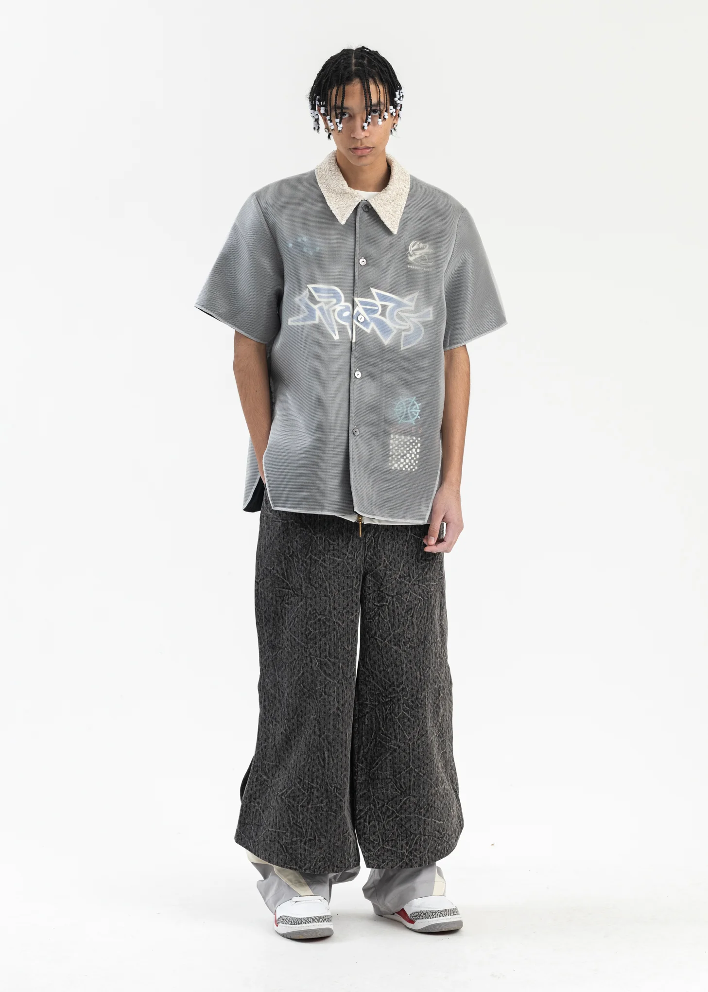 EUPHORIC BLACK BILL WARM UP LAYERED SHIRT - Image 5