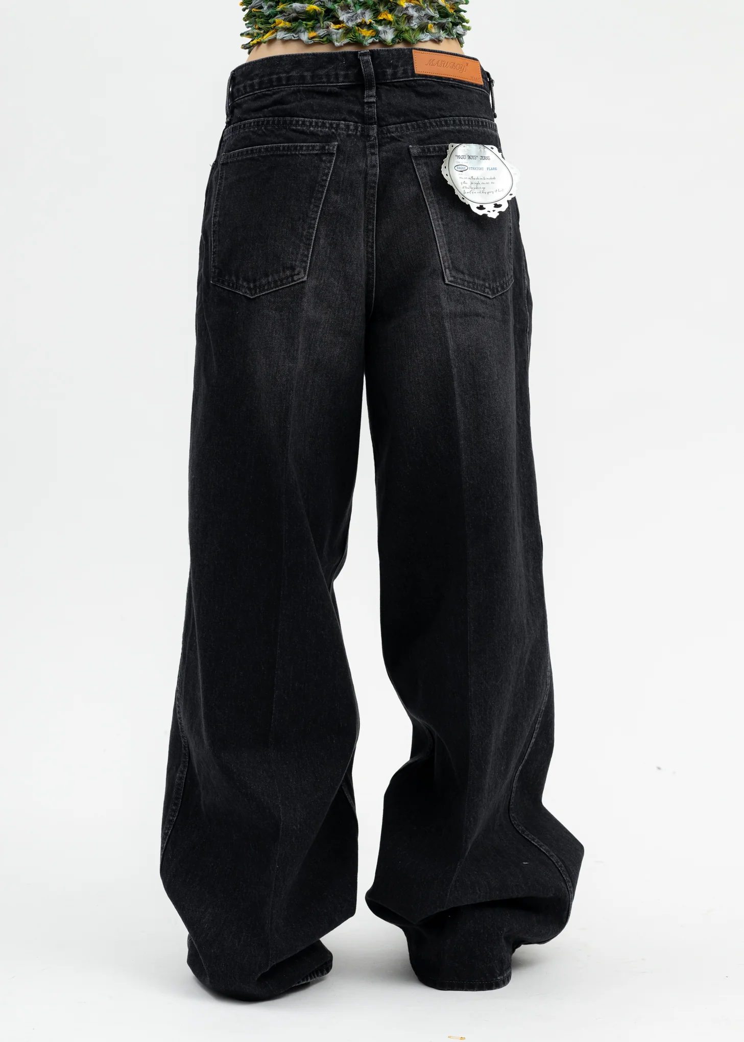 FADED BLACK "MASUBOYS" BAGGY JEANS (KEYHOLDER) - Image 3
