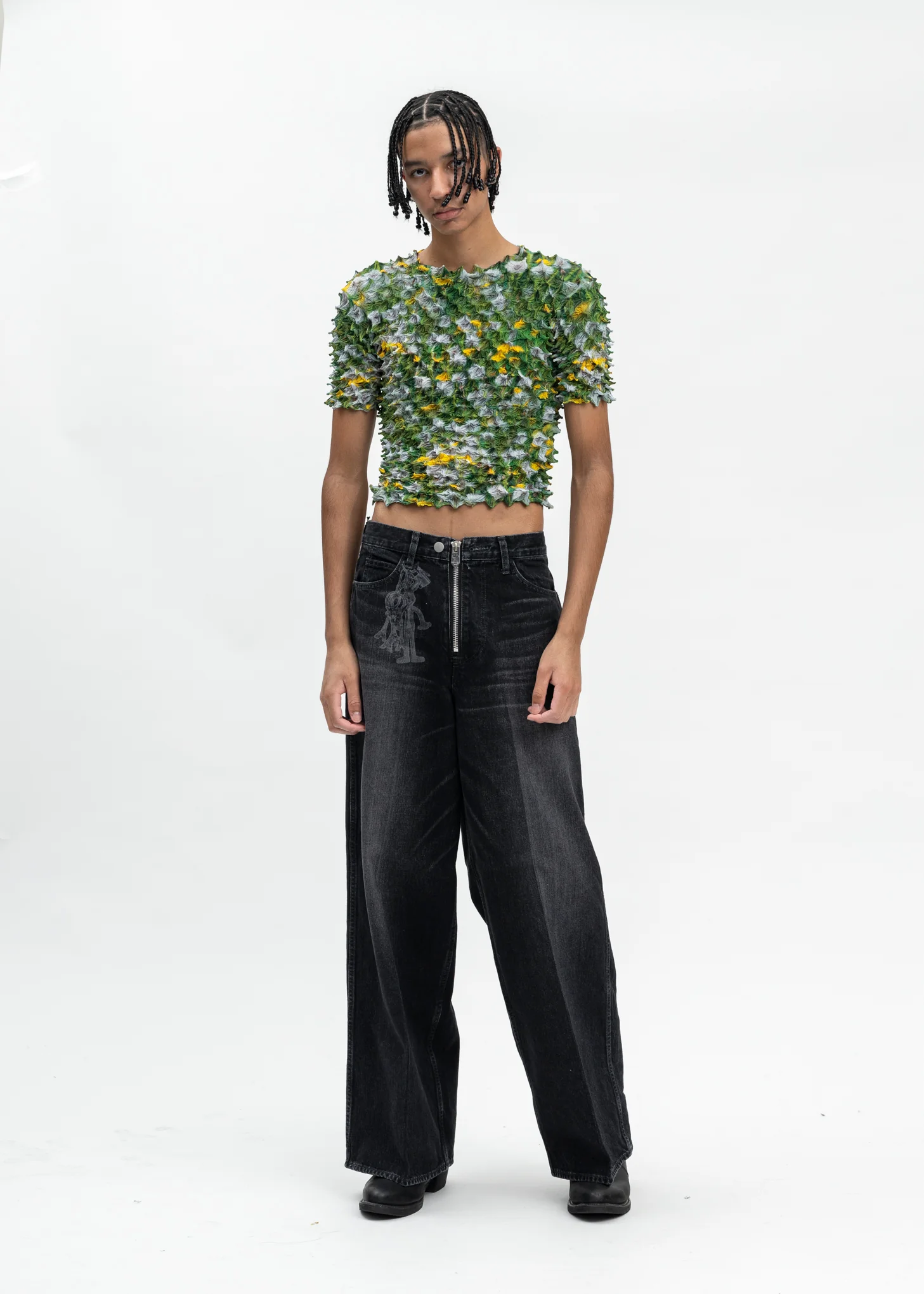 FADED BLACK "MASUBOYS" BAGGY JEANS (KEYHOLDER) - Image 5