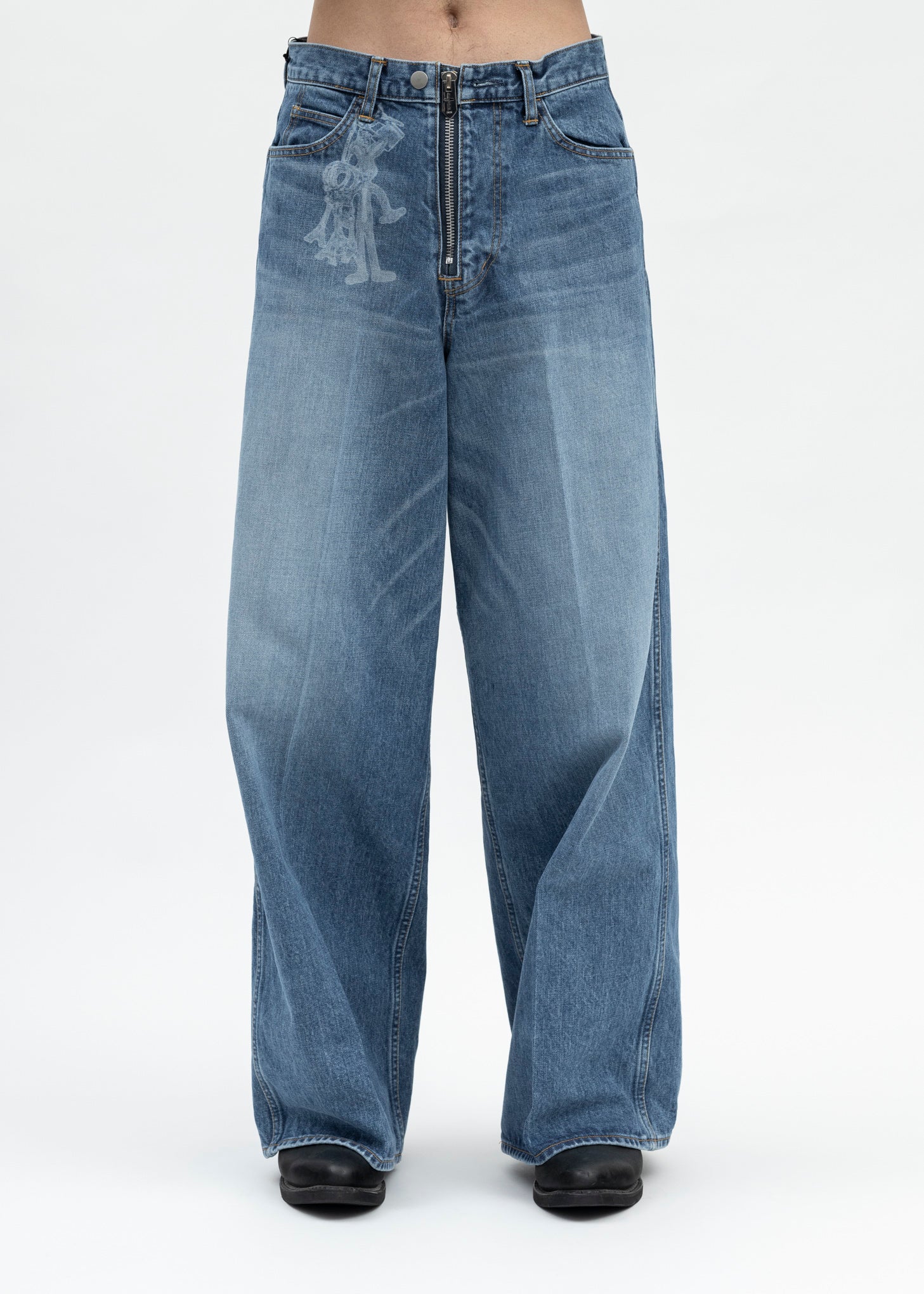 FADED INDIGO "MASUBOYS" BAGGY JEANS (KEYHOLDER)