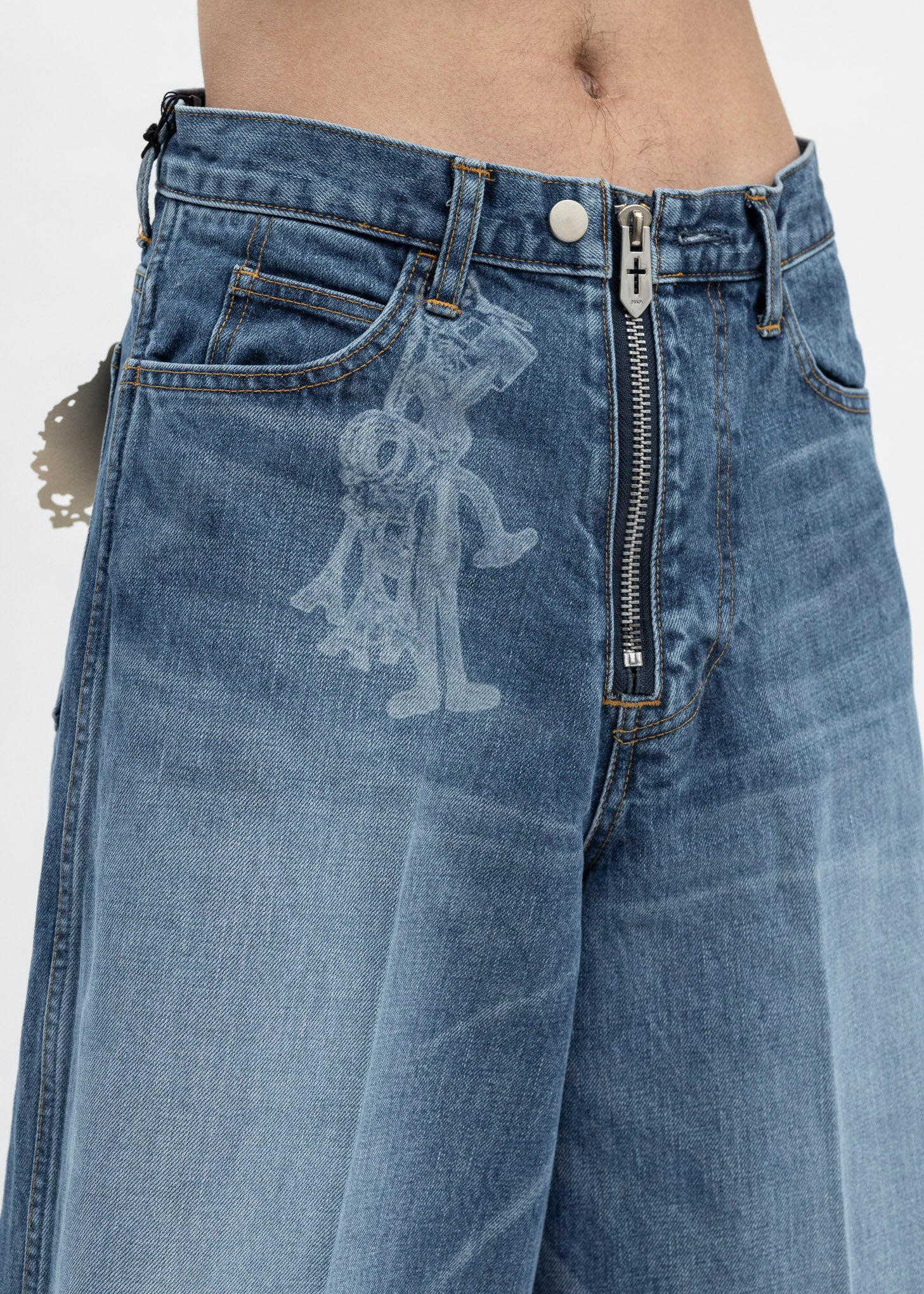 FADED INDIGO "MASUBOYS" BAGGY JEANS (KEYHOLDER) - Image 2