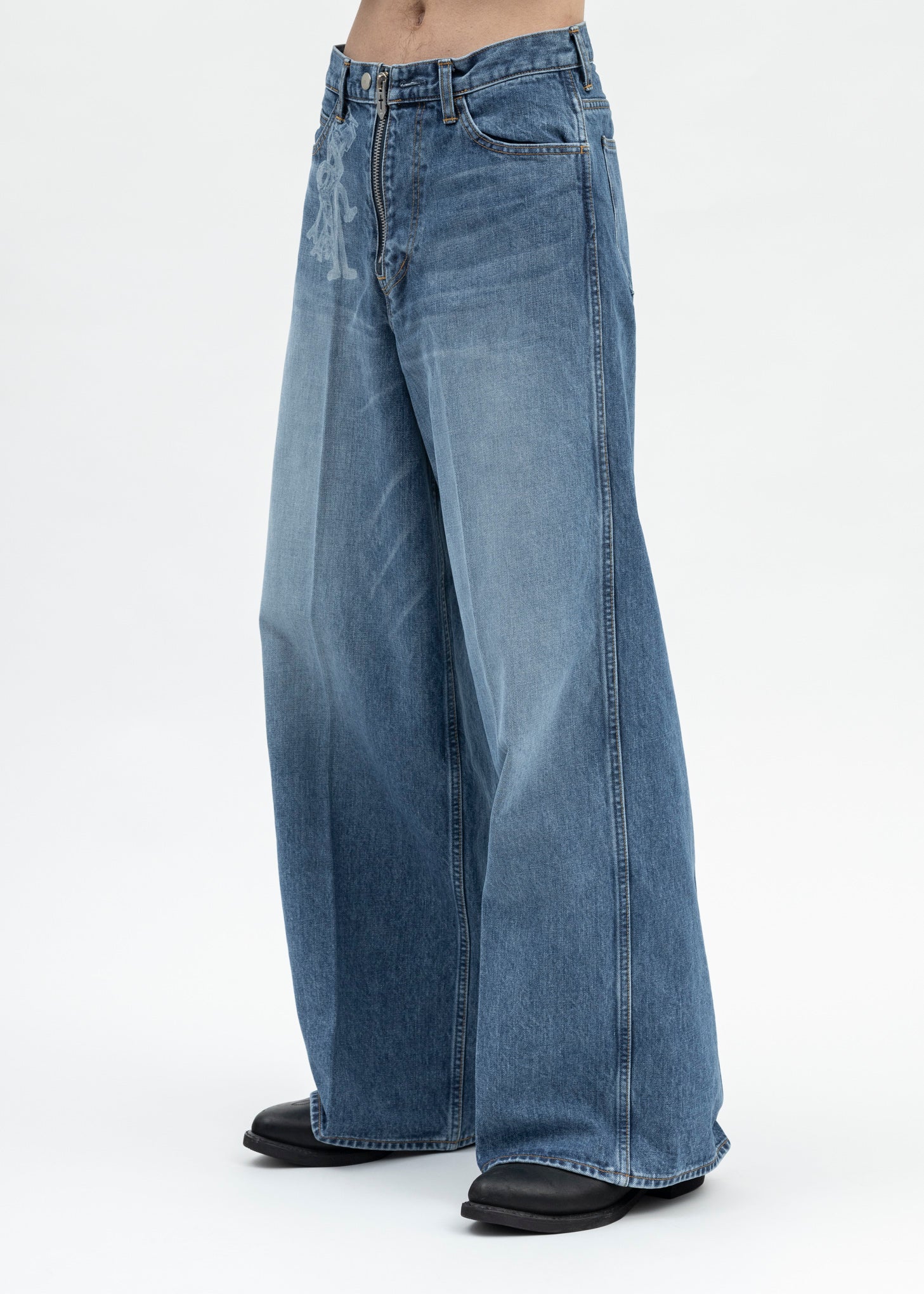 FADED INDIGO "MASUBOYS" BAGGY JEANS (KEYHOLDER) - Image 3