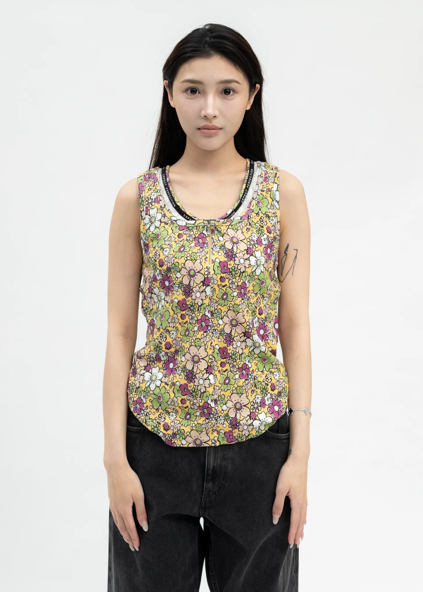 FESTIVAL FLORAL FOLDED TOP