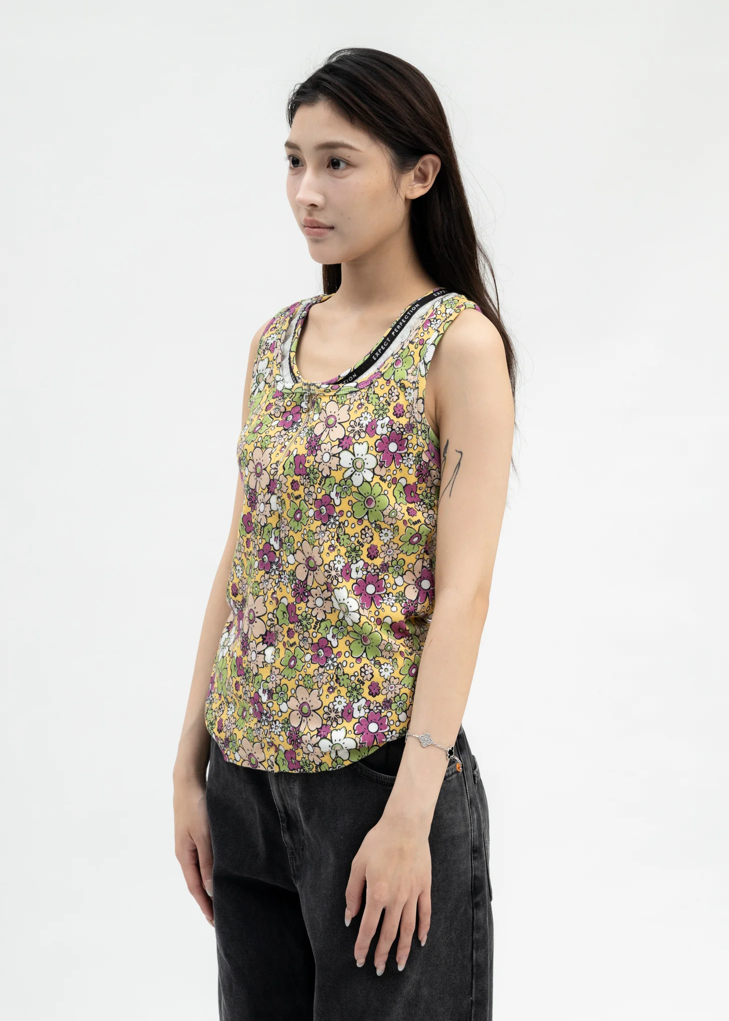 FESTIVAL FLORAL FOLDED TOP - Image 2