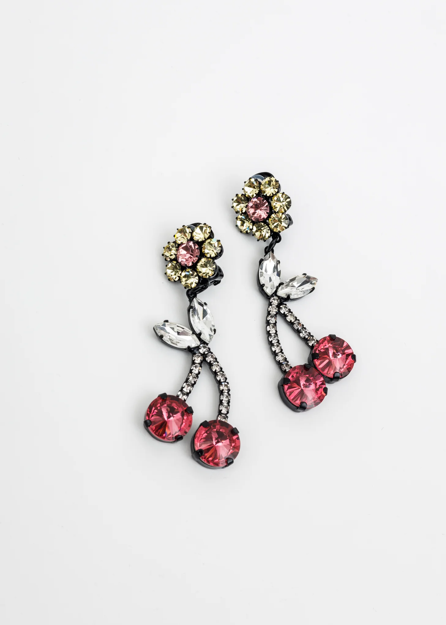 Flower Cherry Drop Earring