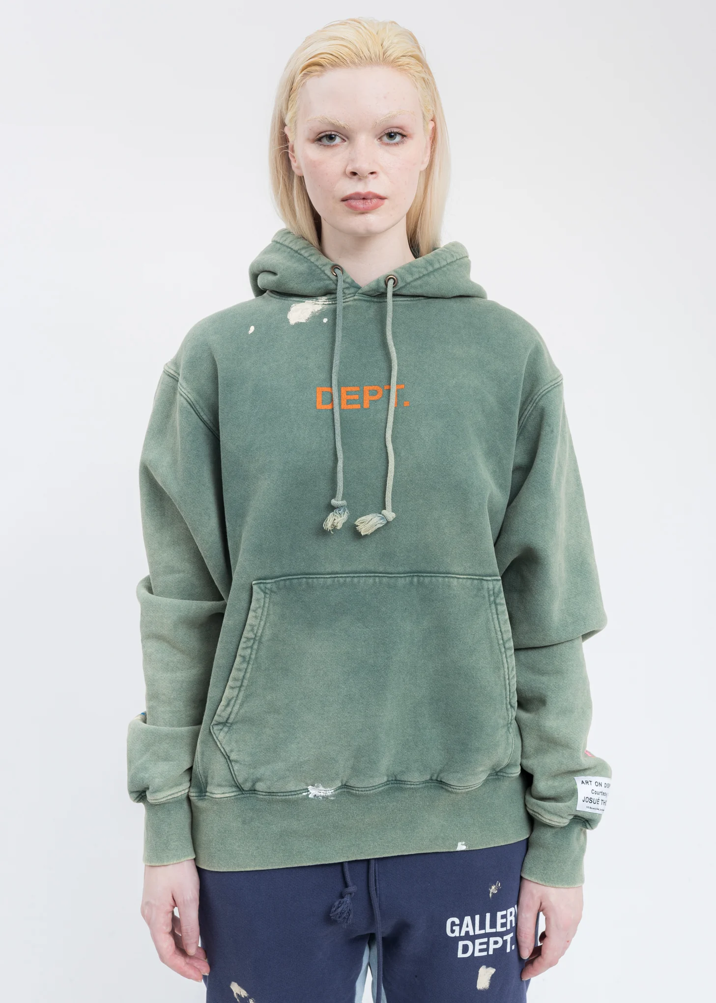 Forest Green Gallery Dept Logo PAINTED Hoodie