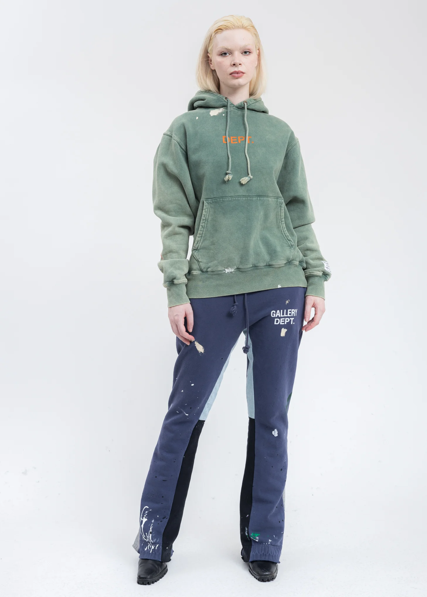 Forest Green Gallery Dept Logo PAINTED Hoodie - Image 5