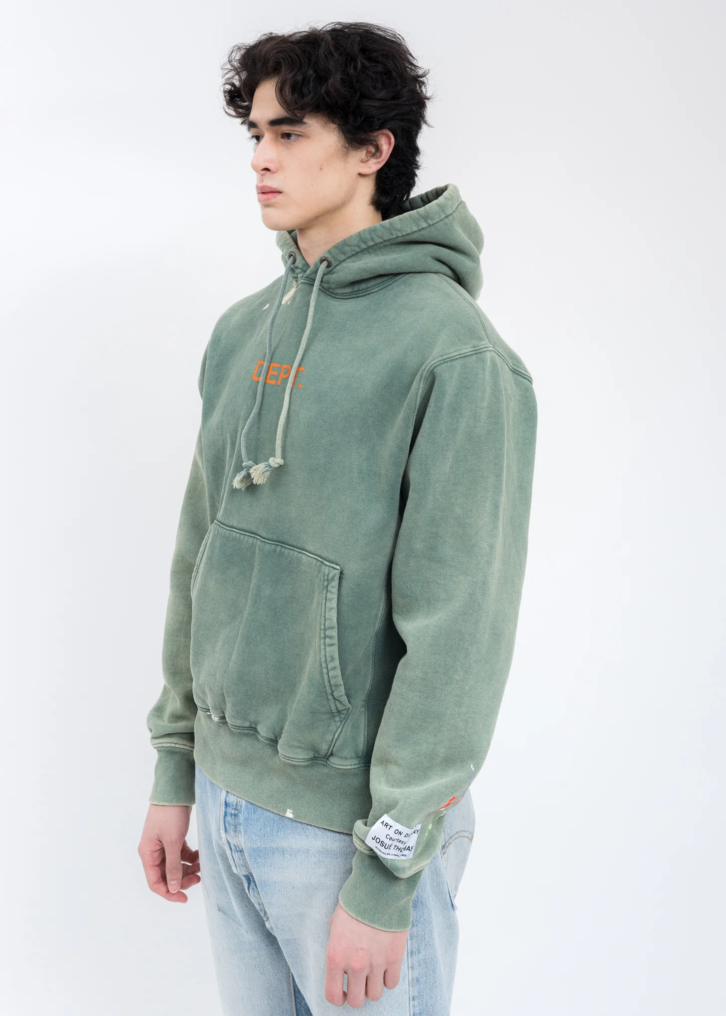 Forest Green Gallery Dept Logo PAINTED Hoodie - Image 3
