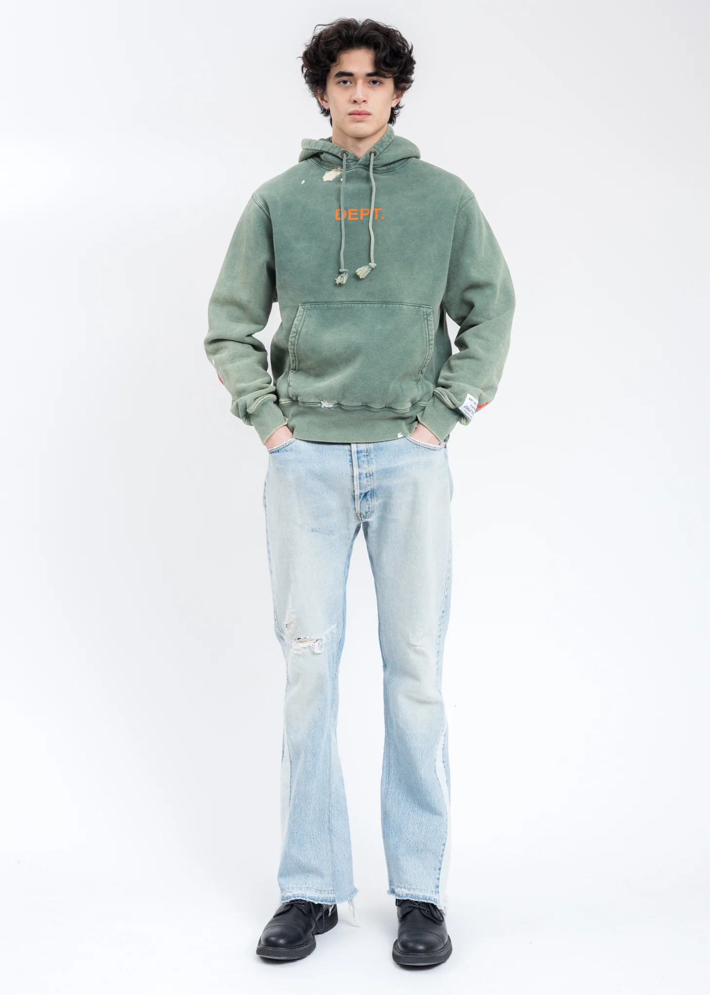 Forest Green Gallery Dept Logo PAINTED Hoodie - Image 9