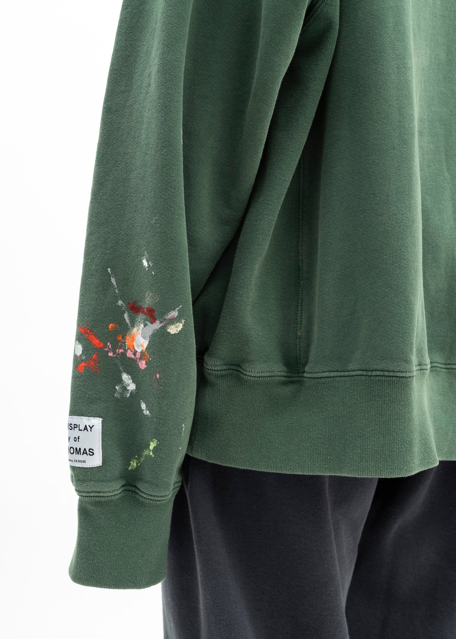 Gallery Dept Green Orange Paint Splatter Hoodie - Image 4