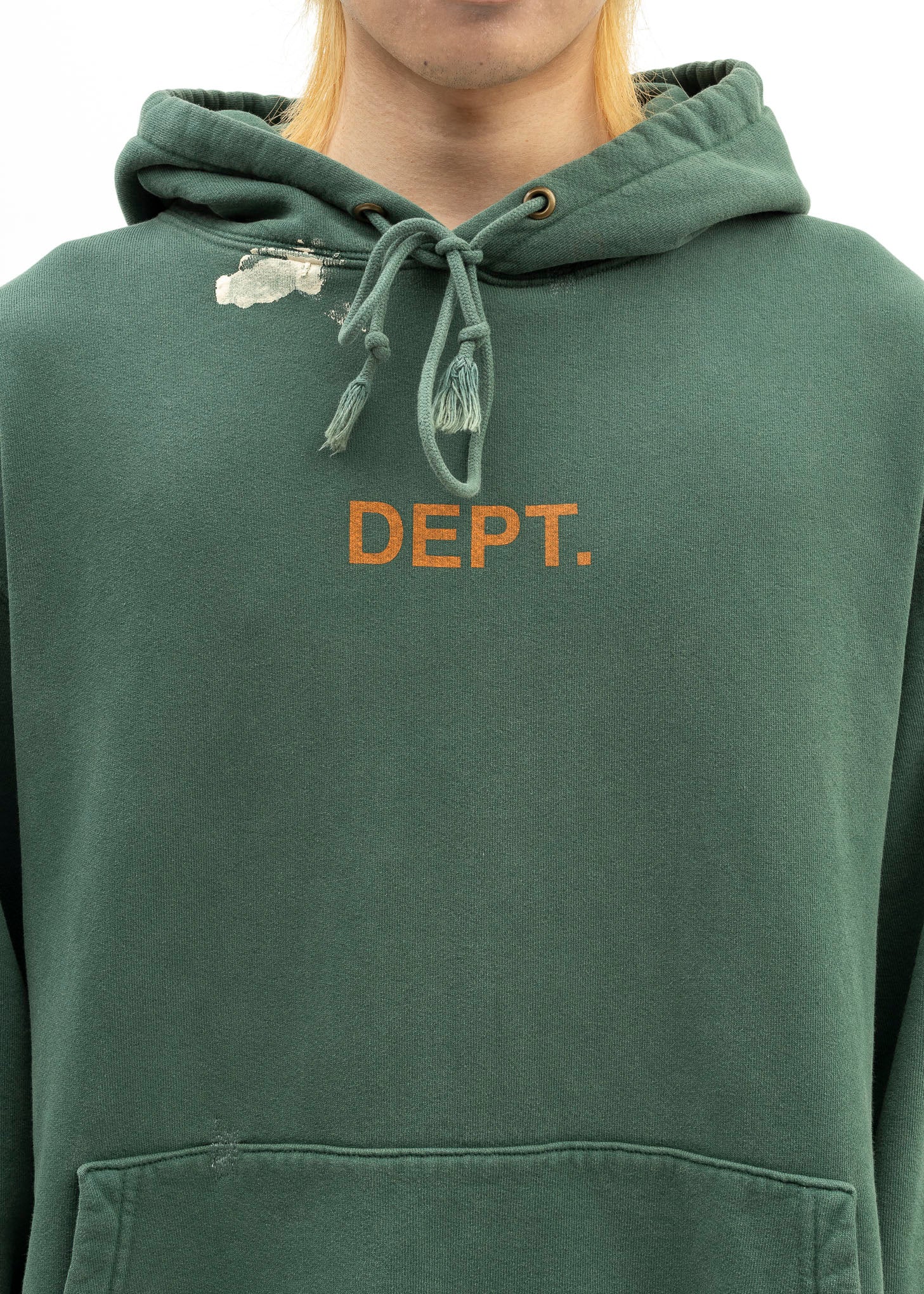Gallery Dept Green Orange Paint Splatter Hoodie - Image 5