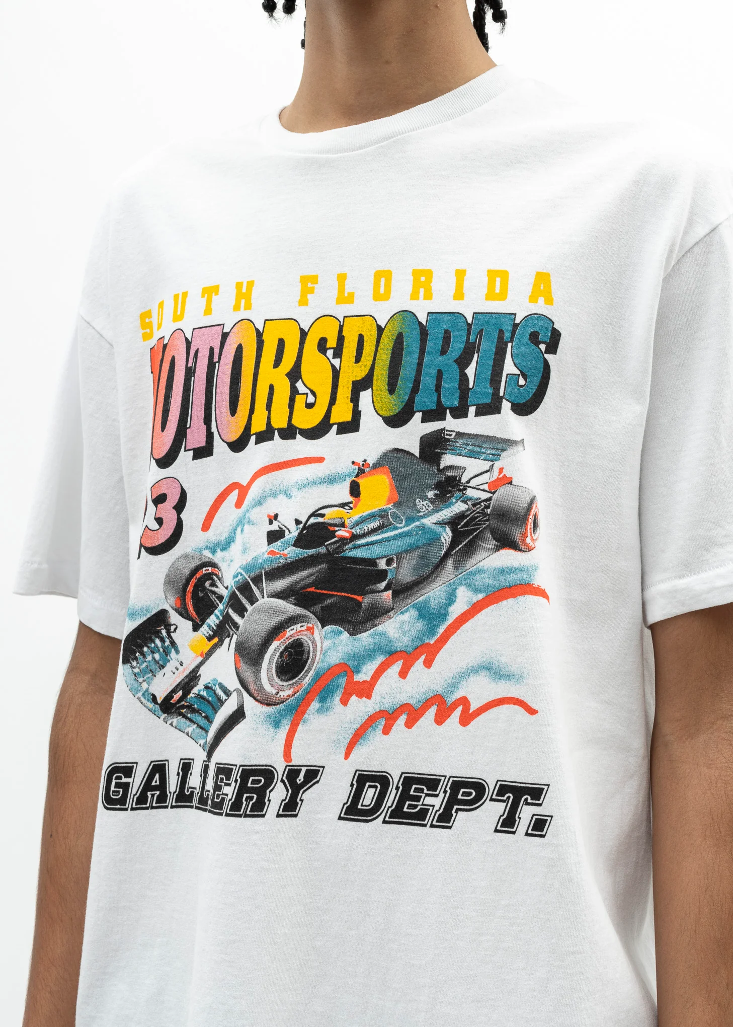 Gallery Dept Miami Motorsports F1 2023 White Tee - Image 4