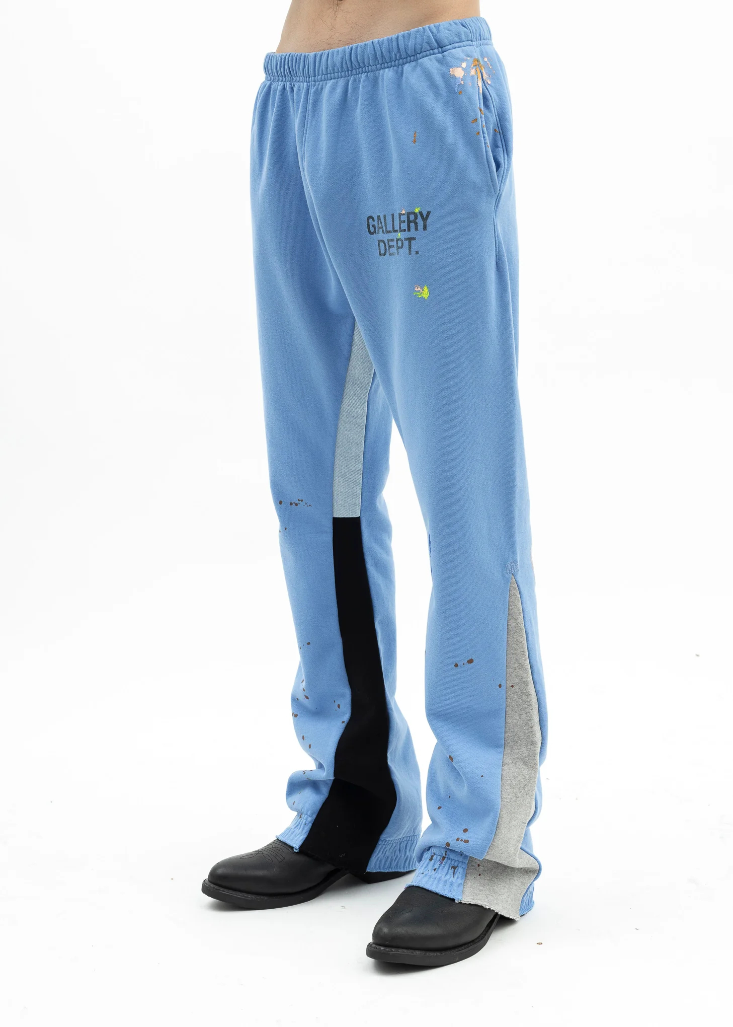 Gallery Dept Painted Flare Royal Blue Sweatpants - Image 2
