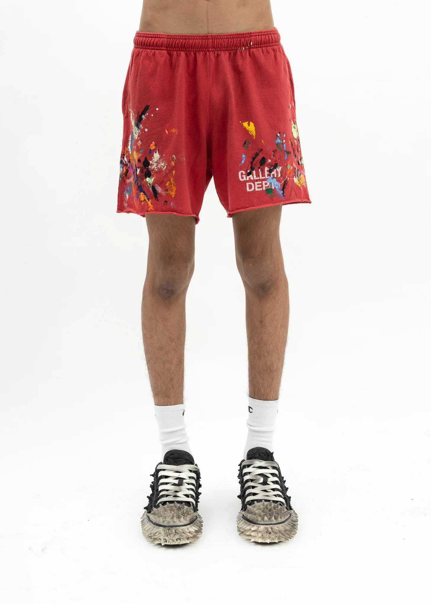 Gallery Dept Red Paint Splatter Shorts