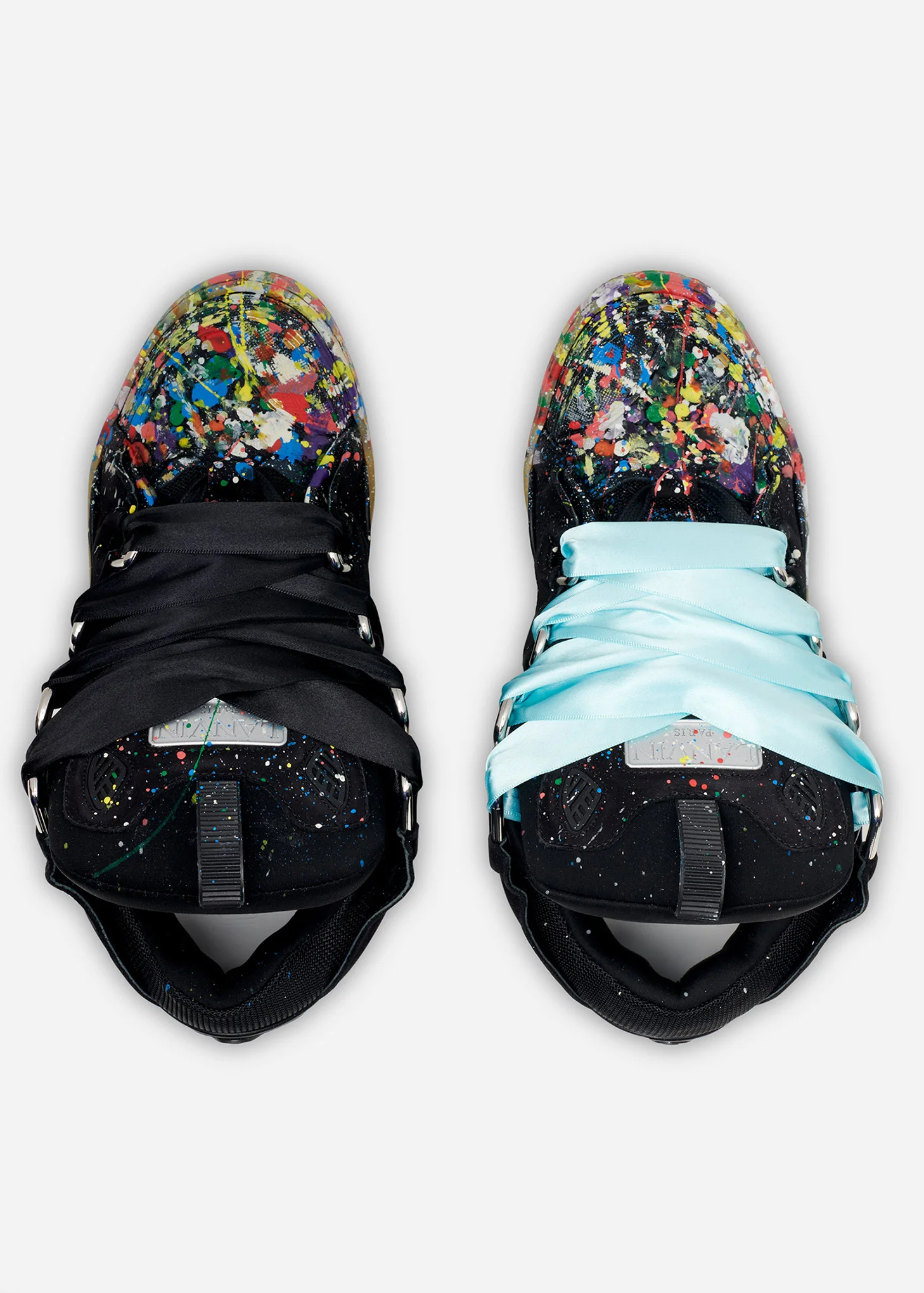 Black GALLERY DEPT. X LANVIN LEATHER CURB SNEAKERS - Image 2