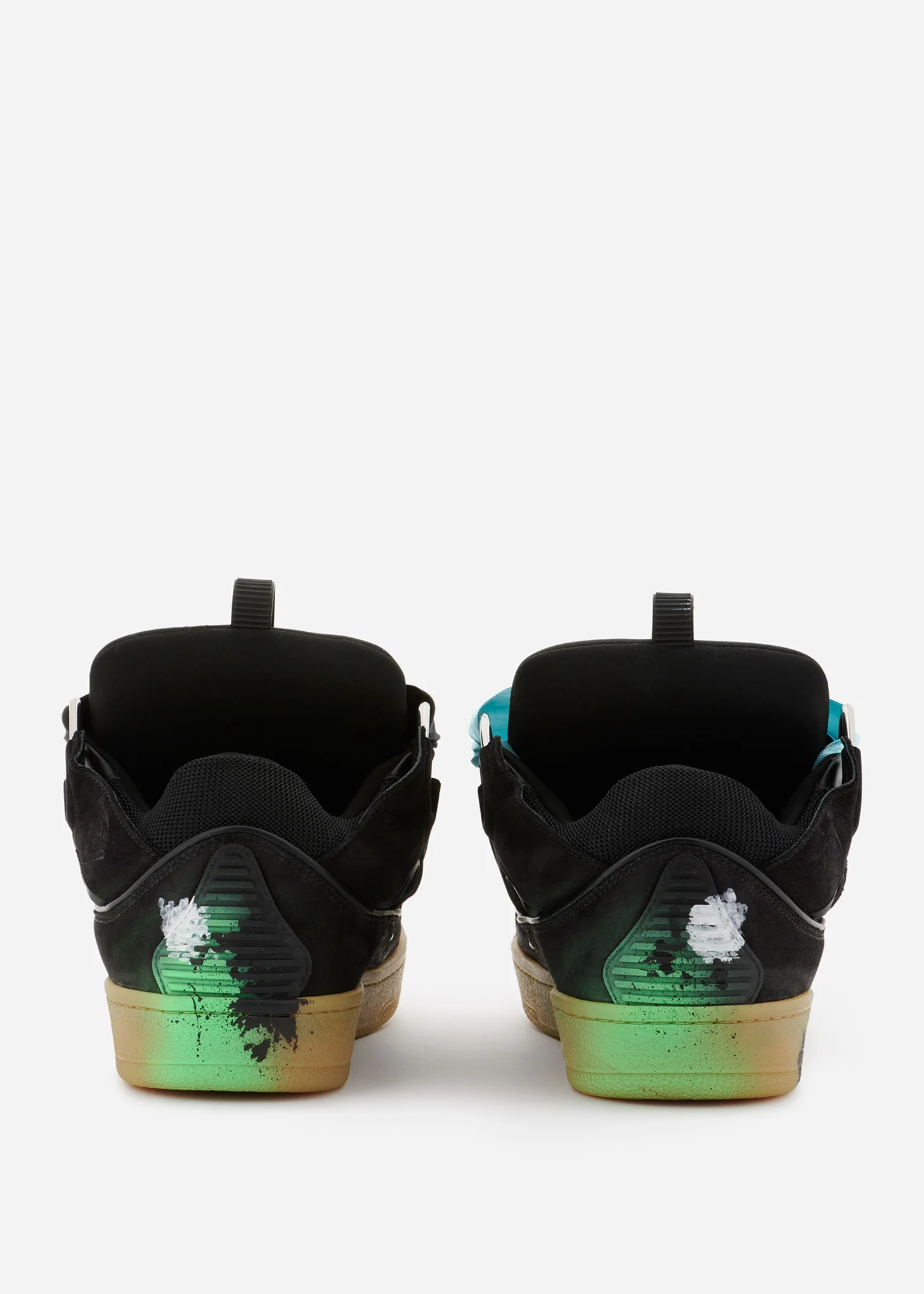 Black GALLERY DEPT. X LANVIN LEATHER CURB SNEAKERS - Image 4