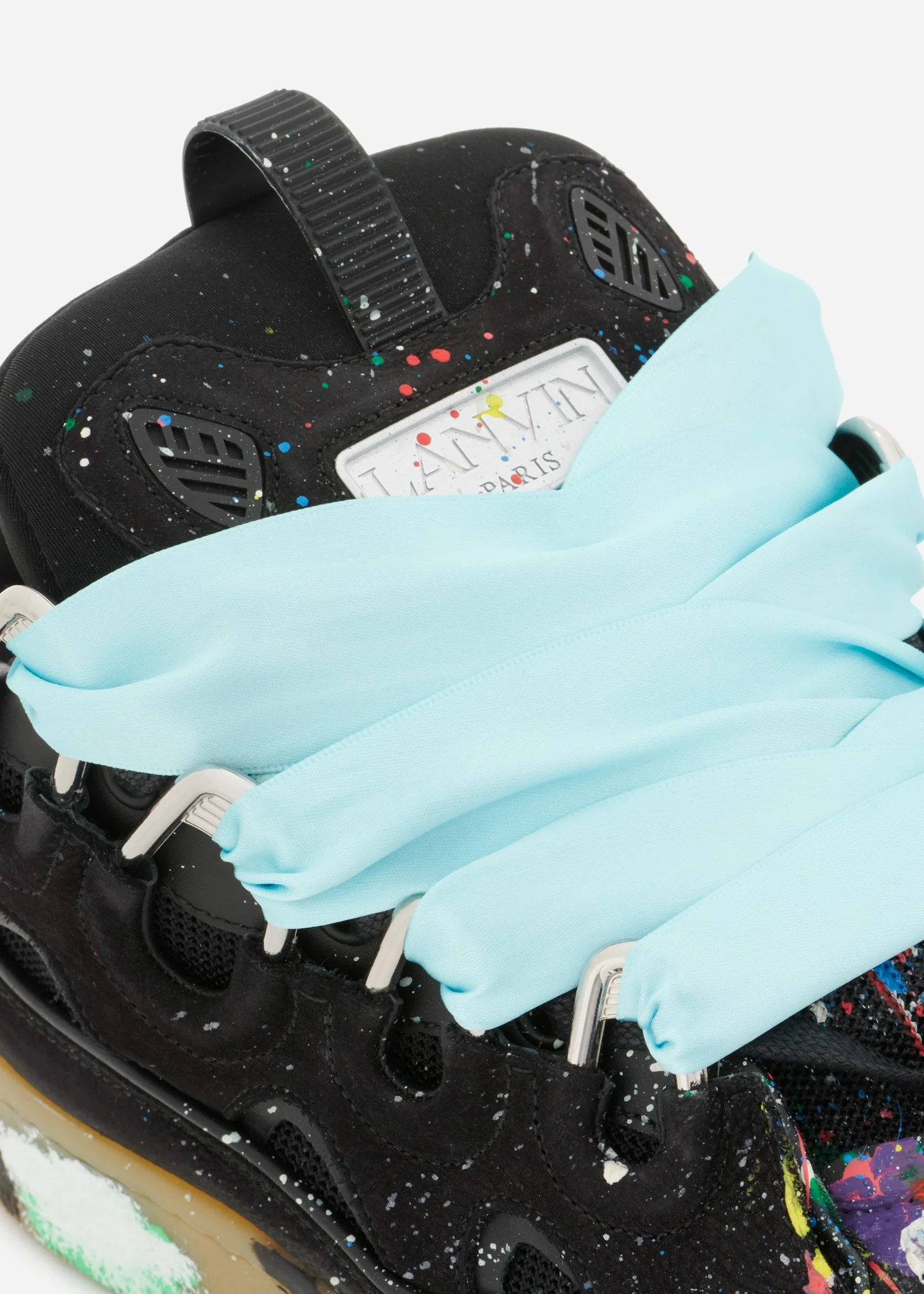 Black GALLERY DEPT. X LANVIN LEATHER CURB SNEAKERS - Image 5
