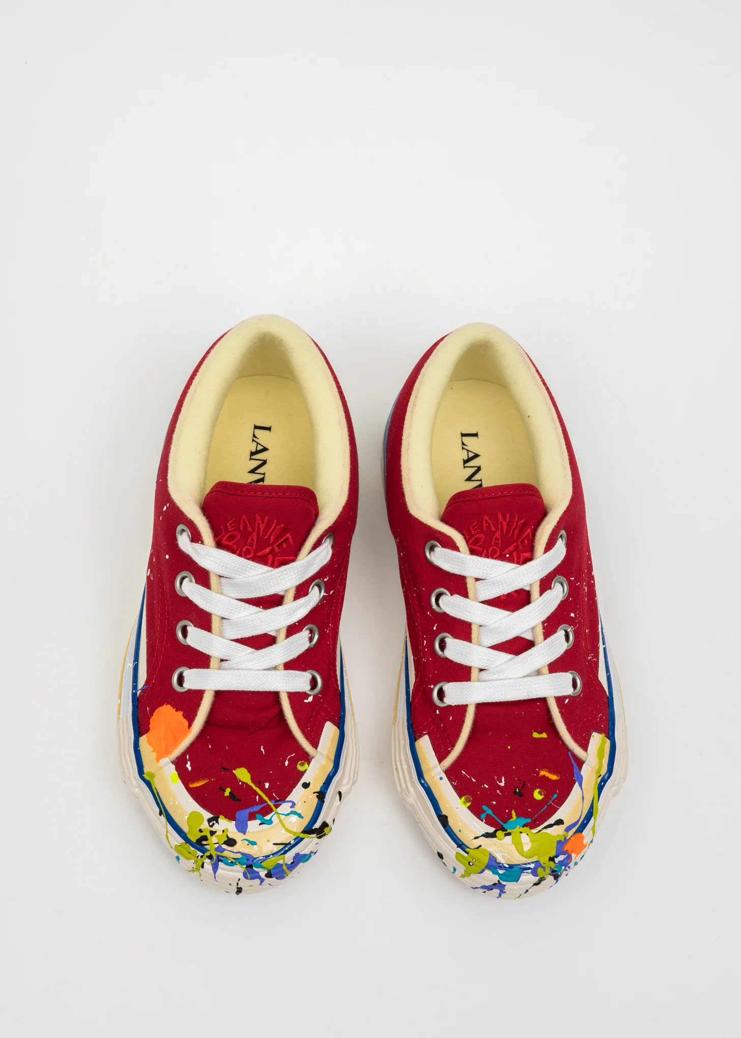 GALLERY DEPT. X LANVIN LEATHER MLTED LOW TOP VULCANIZED  SNEAKERS - Image 2