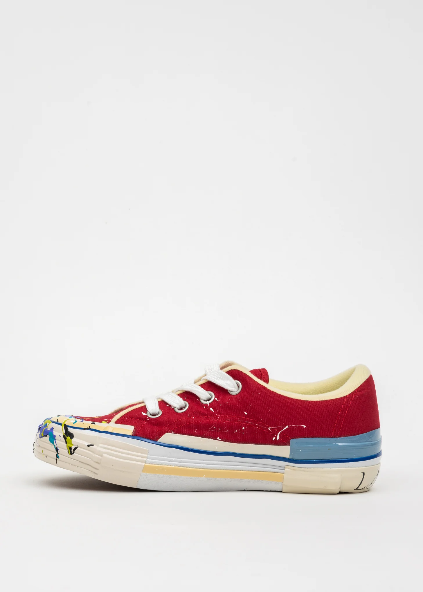 GALLERY DEPT. X LANVIN LEATHER MLTED LOW TOP VULCANIZED  SNEAKERS - Image 3
