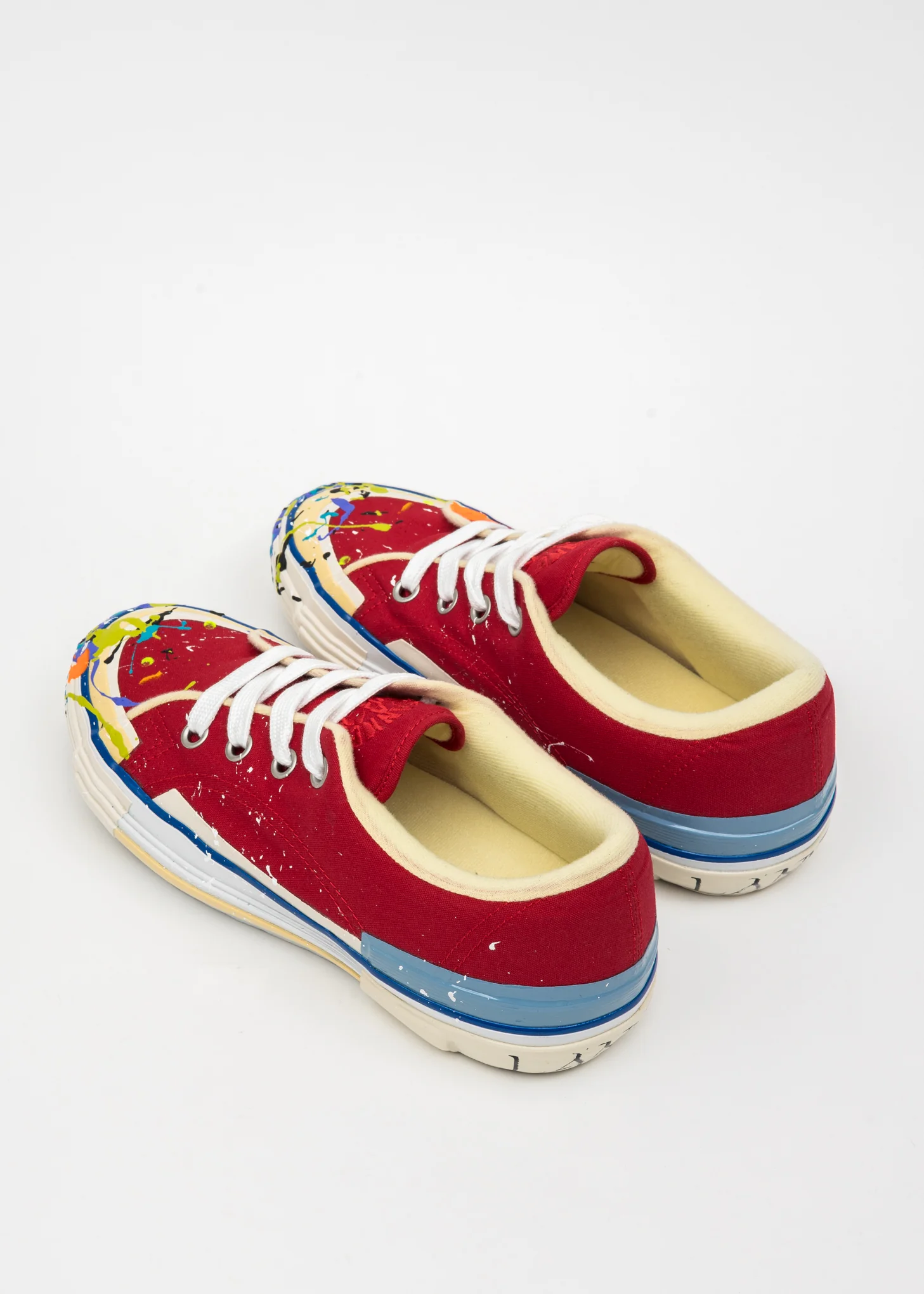 GALLERY DEPT. X LANVIN LEATHER MLTED LOW TOP VULCANIZED  SNEAKERS - Image 5
