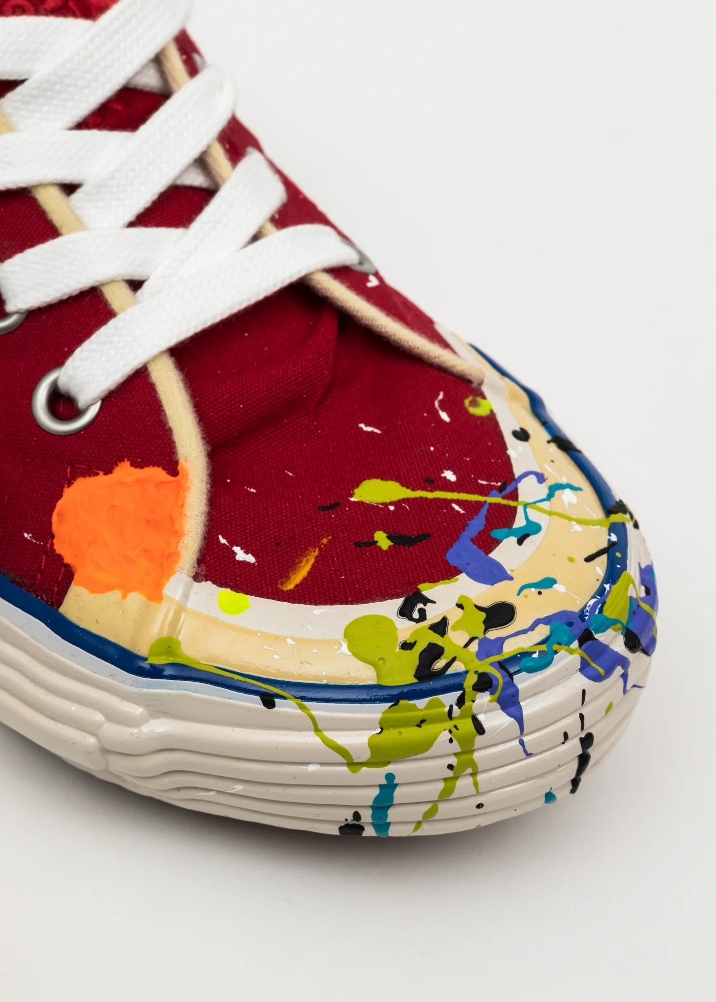 GALLERY DEPT. X LANVIN LEATHER MLTED LOW TOP VULCANIZED  SNEAKERS - Image 6