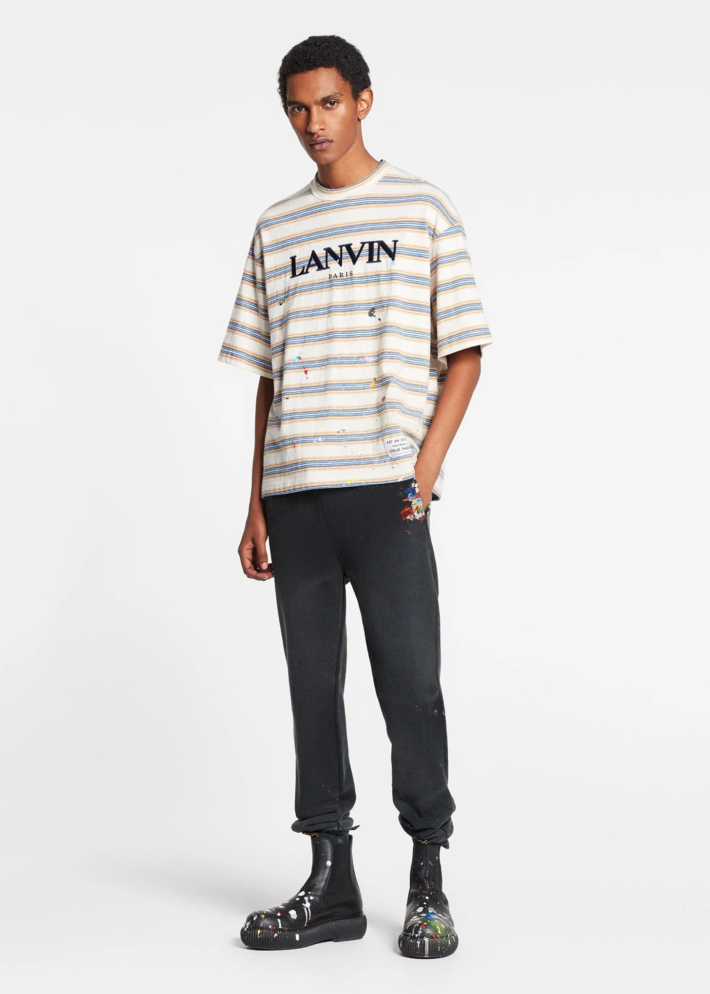 GALLERY DEPT. X LANVIN PARIS EMBROIDERED OVERSIZED T-SHIRT - Image 9