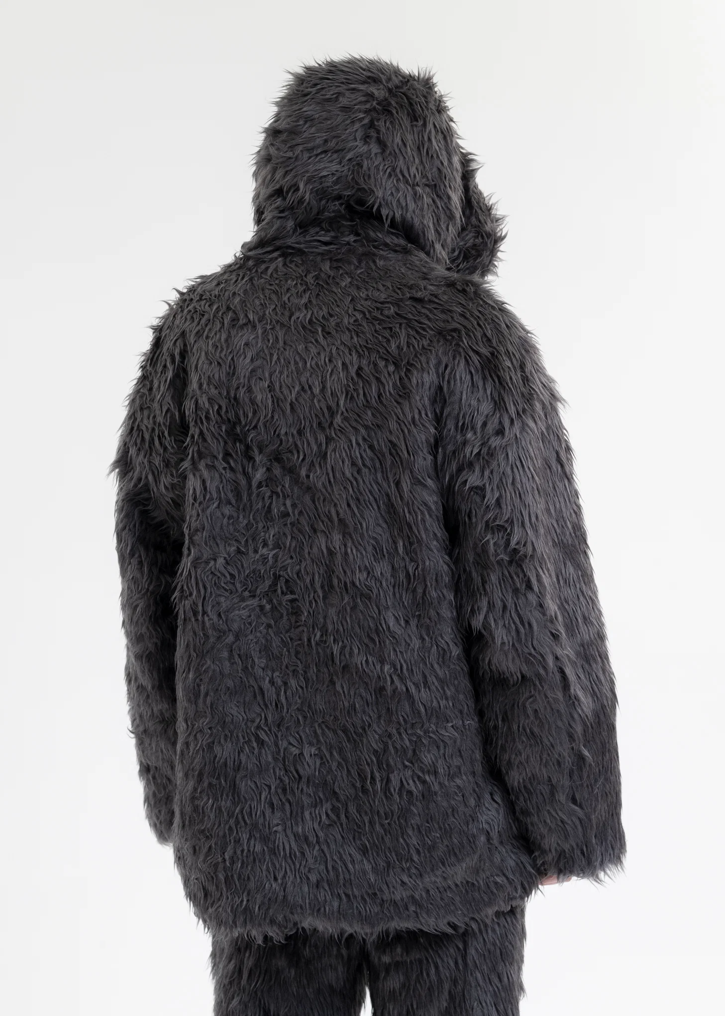 GREY ANIMAL TRIM FUR BLOUSON - Image 3