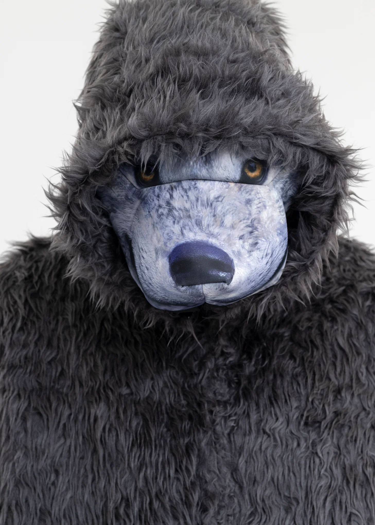 GREY ANIMAL TRIM FUR BLOUSON - Image 4