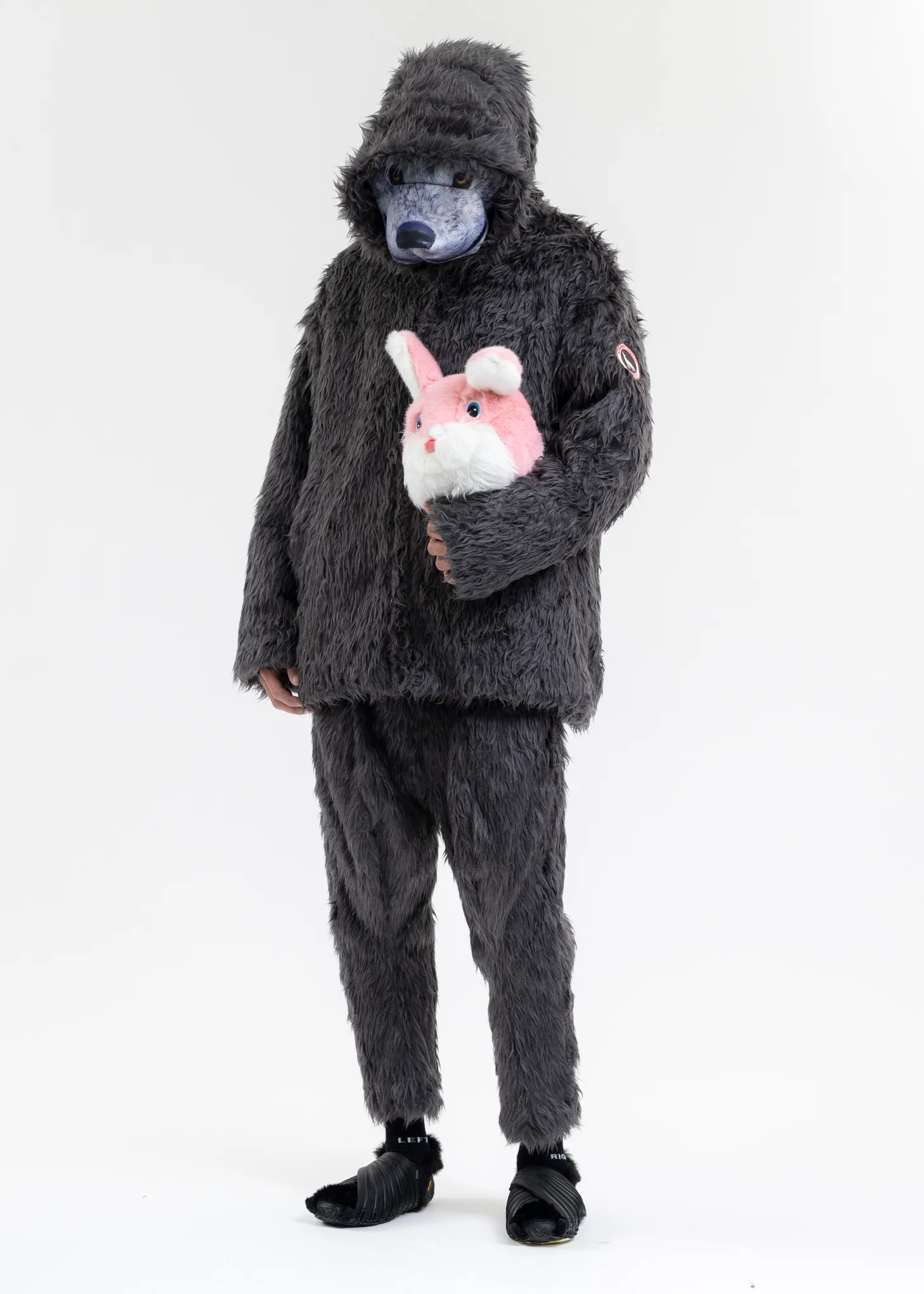 GREY ANIMAL TRIM FUR BLOUSON - Image 6