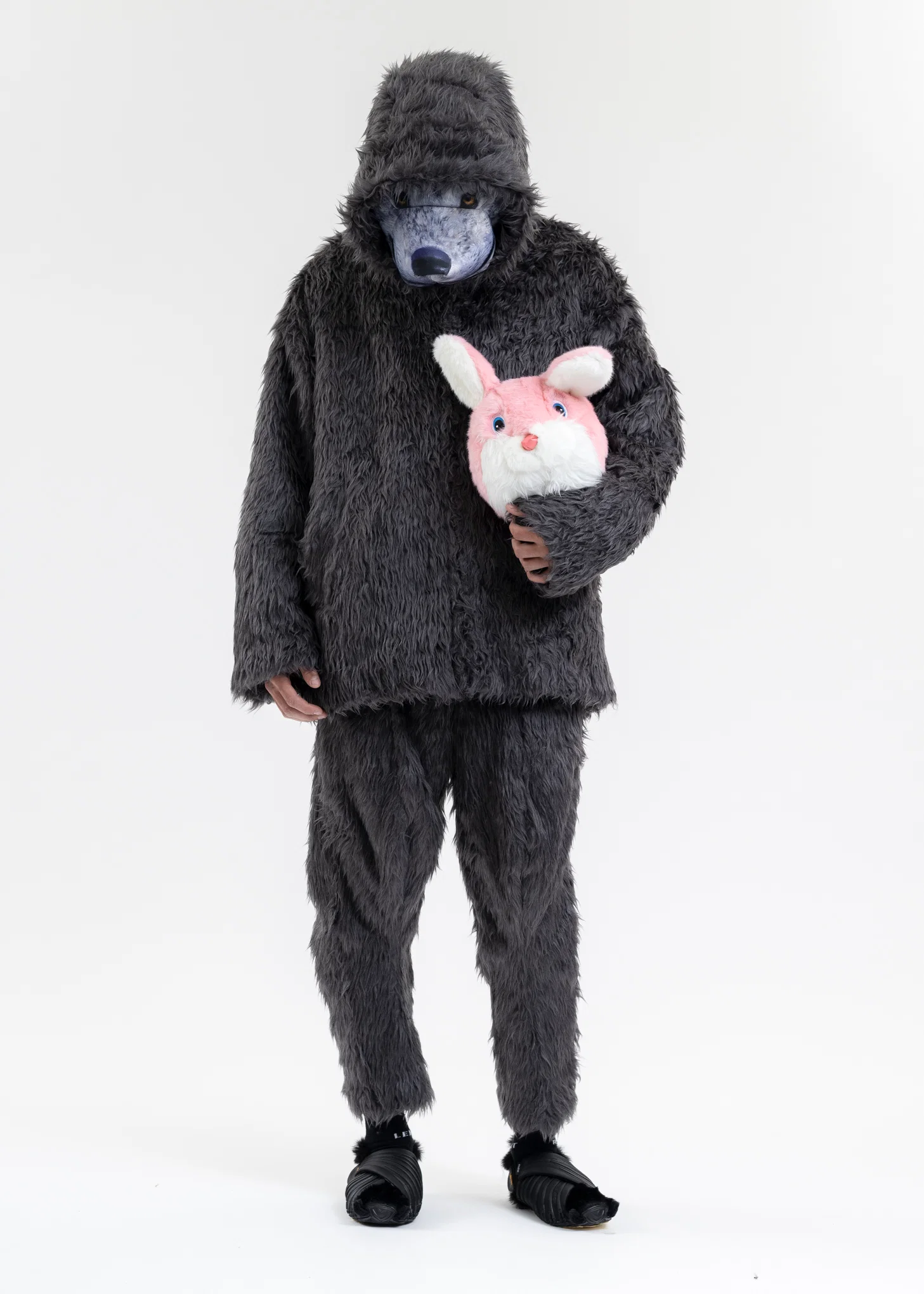 GREY ANIMAL TRIM FUR BLOUSON - Image 8