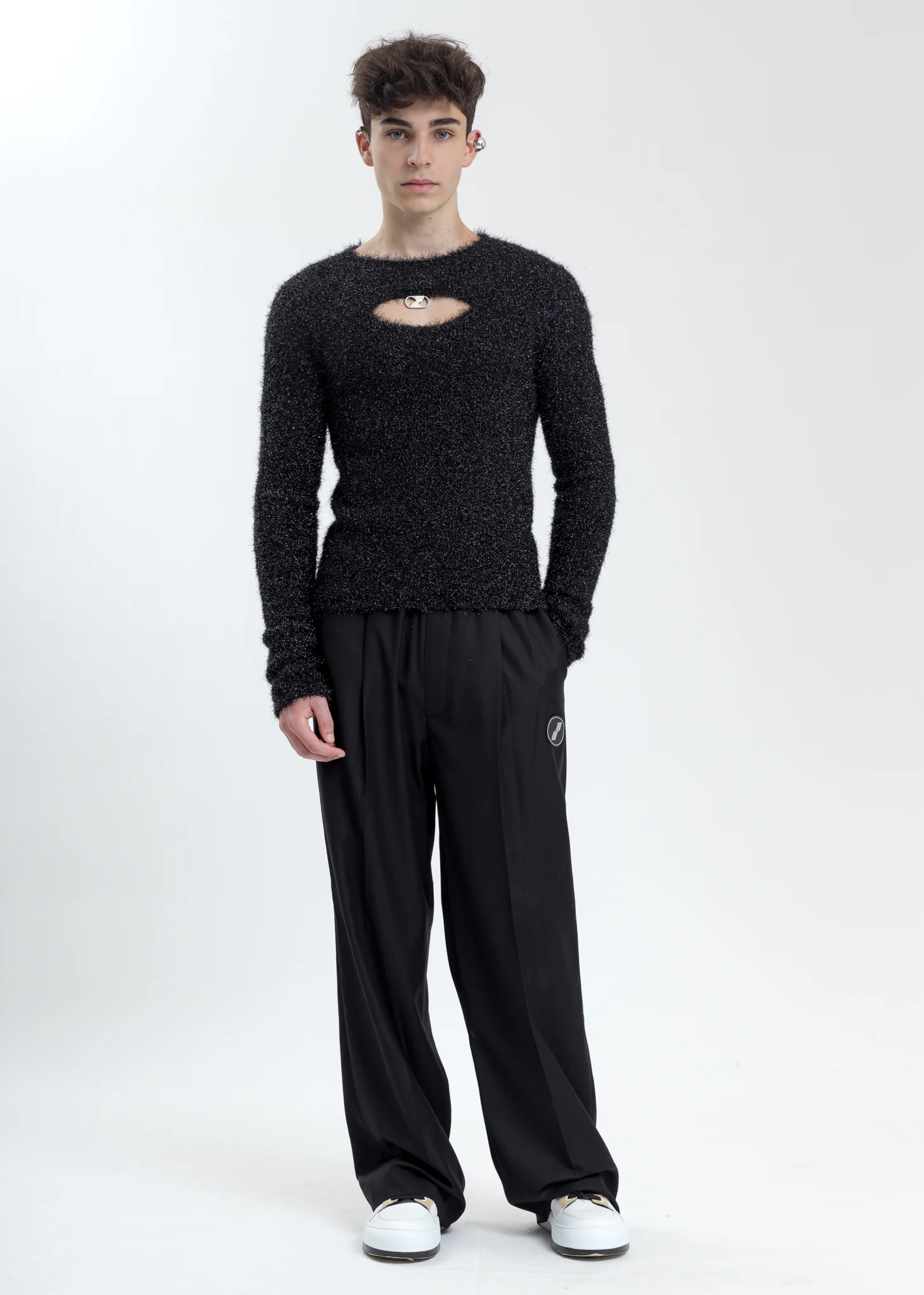 Glitter Black Front Hole Knit - Image 5