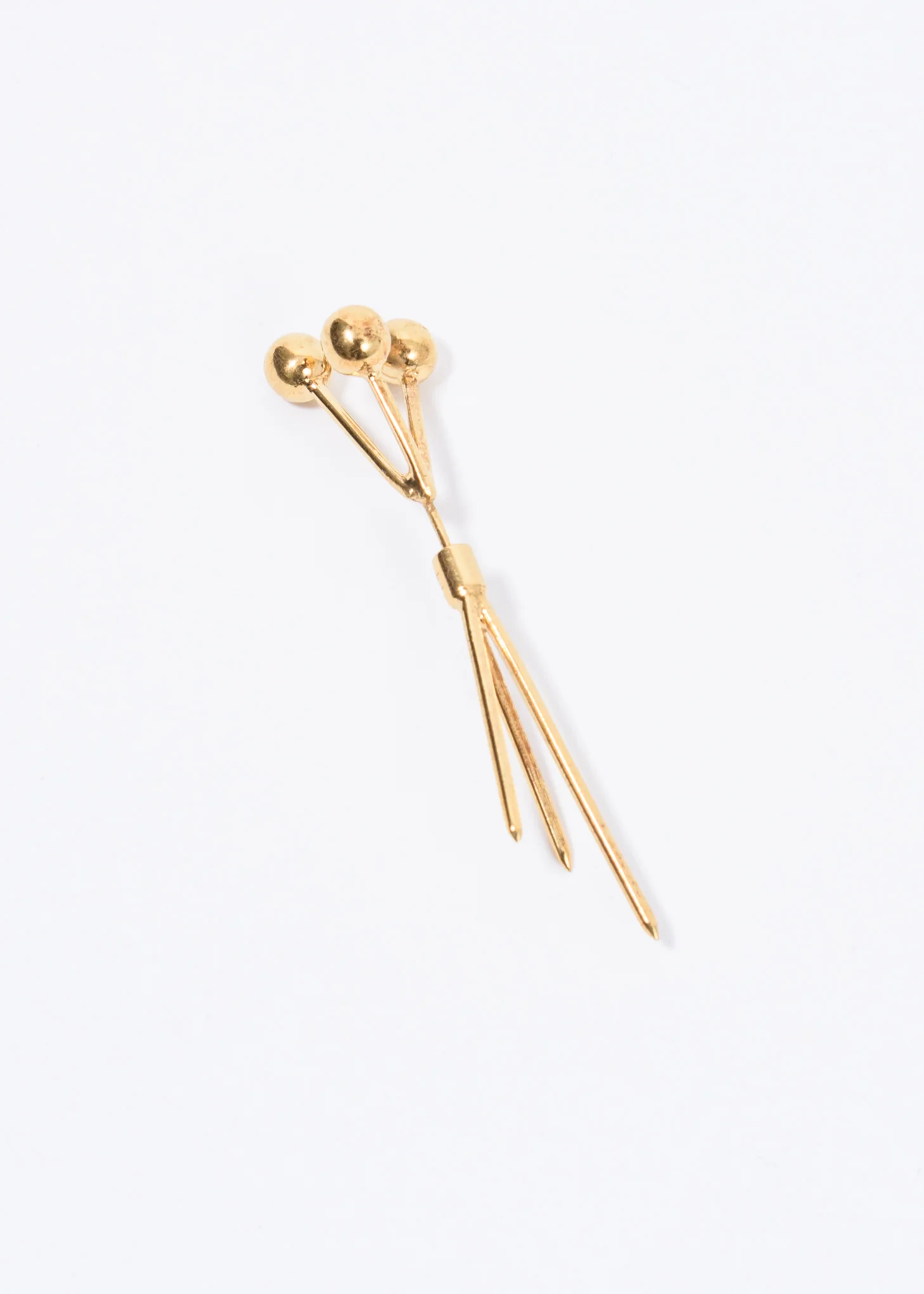 Gold 3 Pin Earring