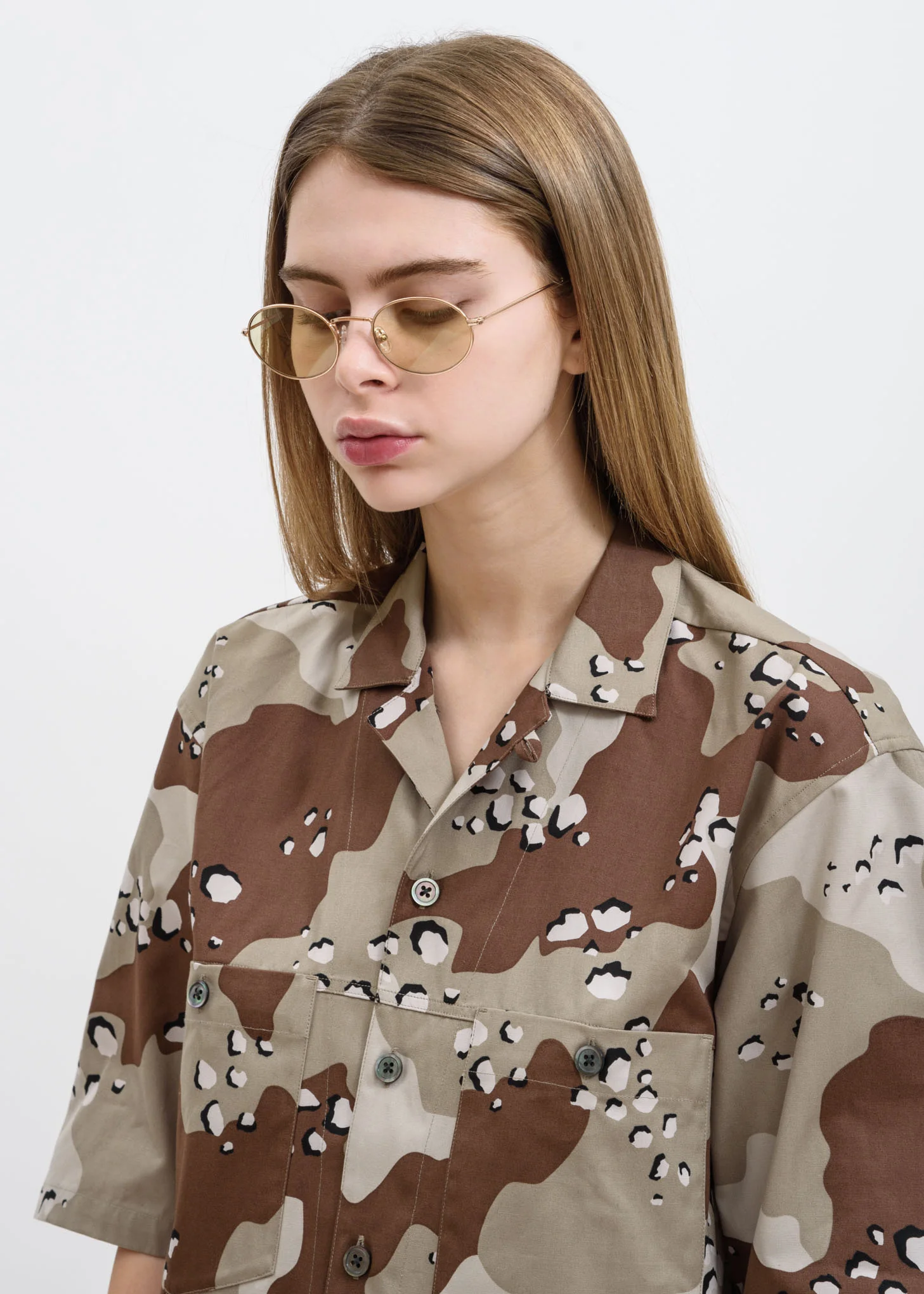 Gold and Brown Smoke Aaliyah Sunglasses - Image 5