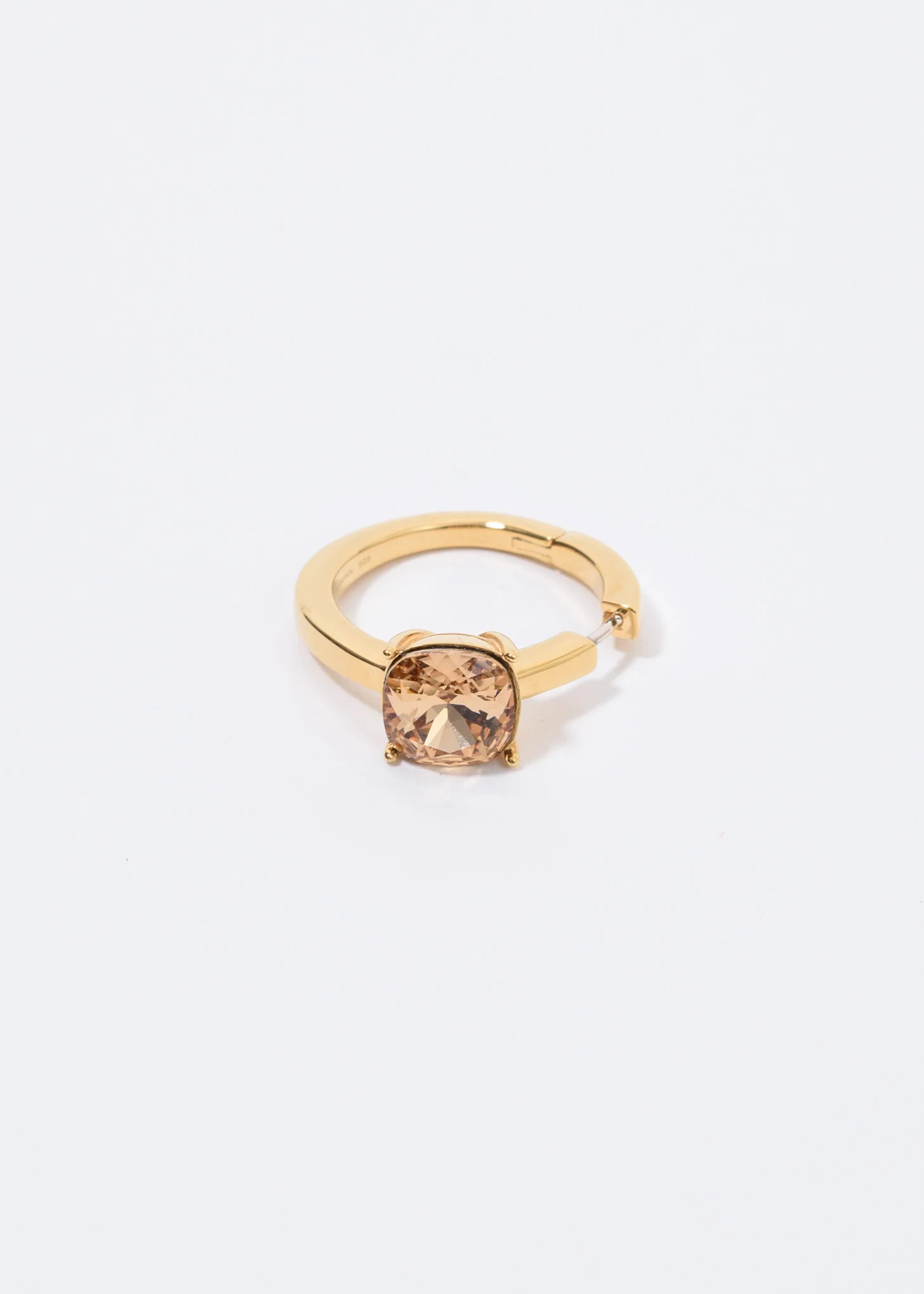 Gold And Gold  Solitaire Single Earring